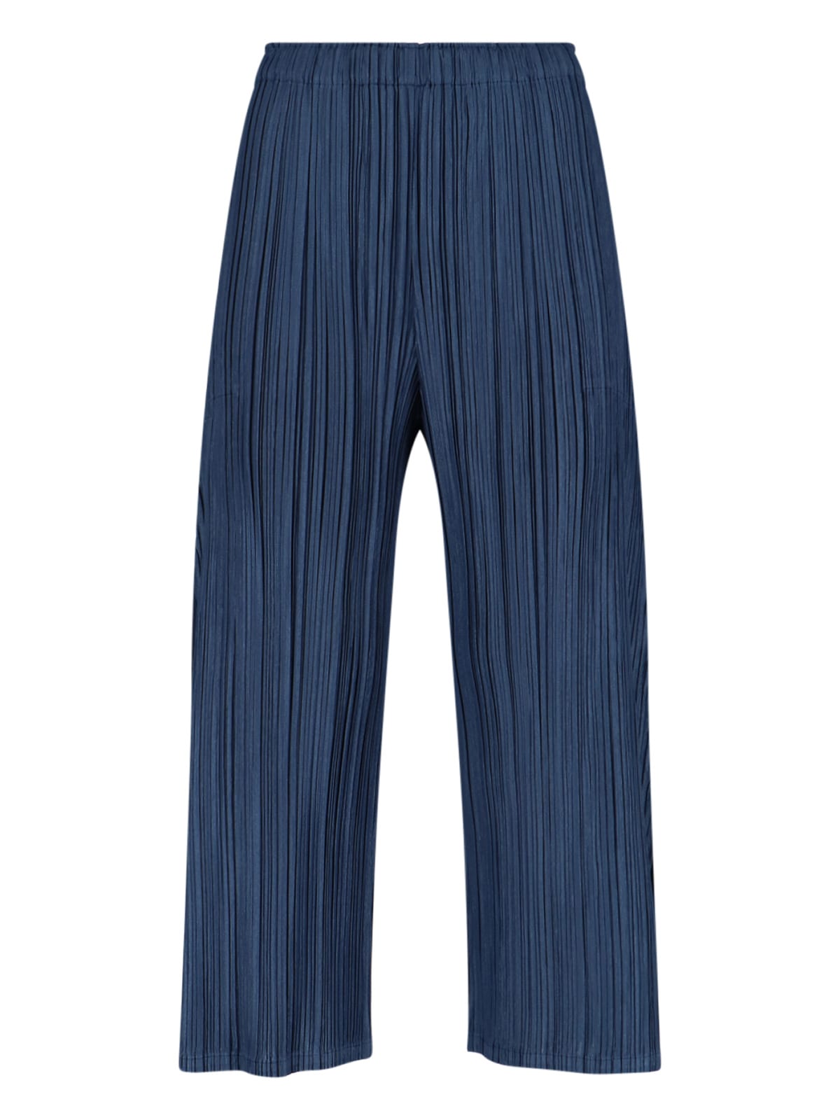 Issey Miyake Mellow Pleats Culottes In Blue