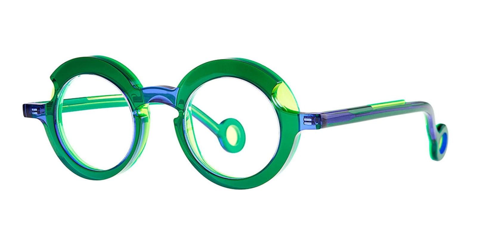 Shop Theo Eyewear Sara - 09 Rx Glasses In Green
