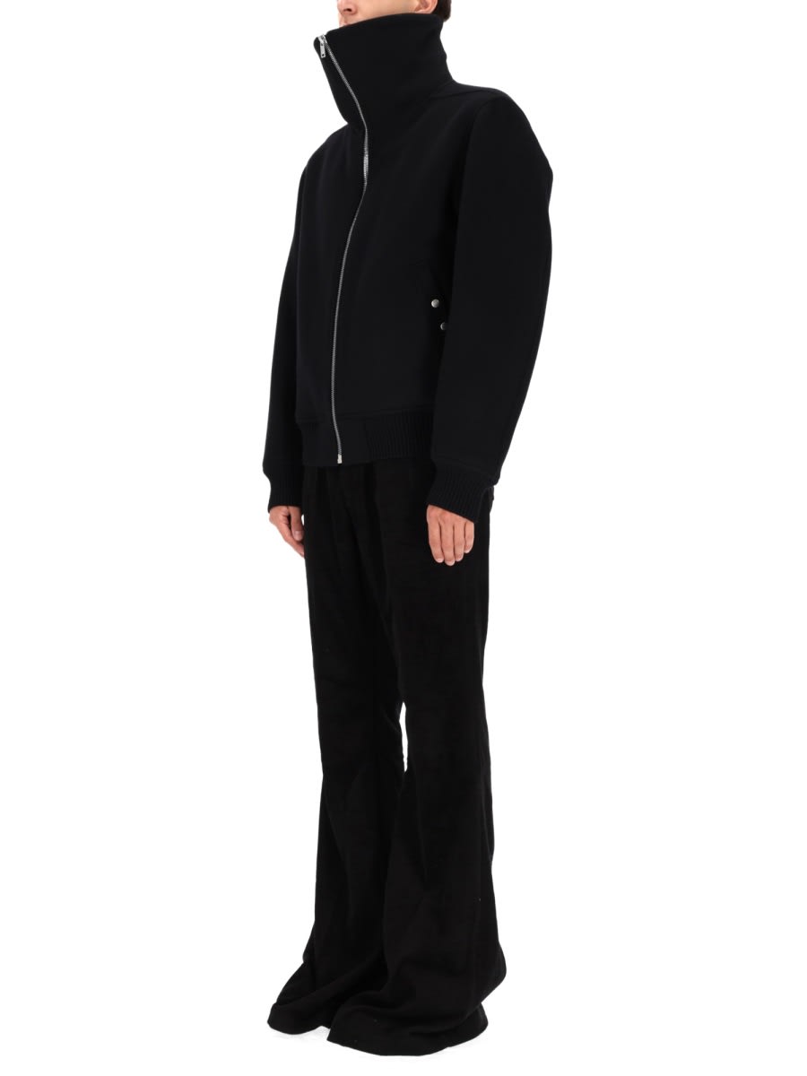 Rick Owens Blixa Dracucollar Jacket In Black