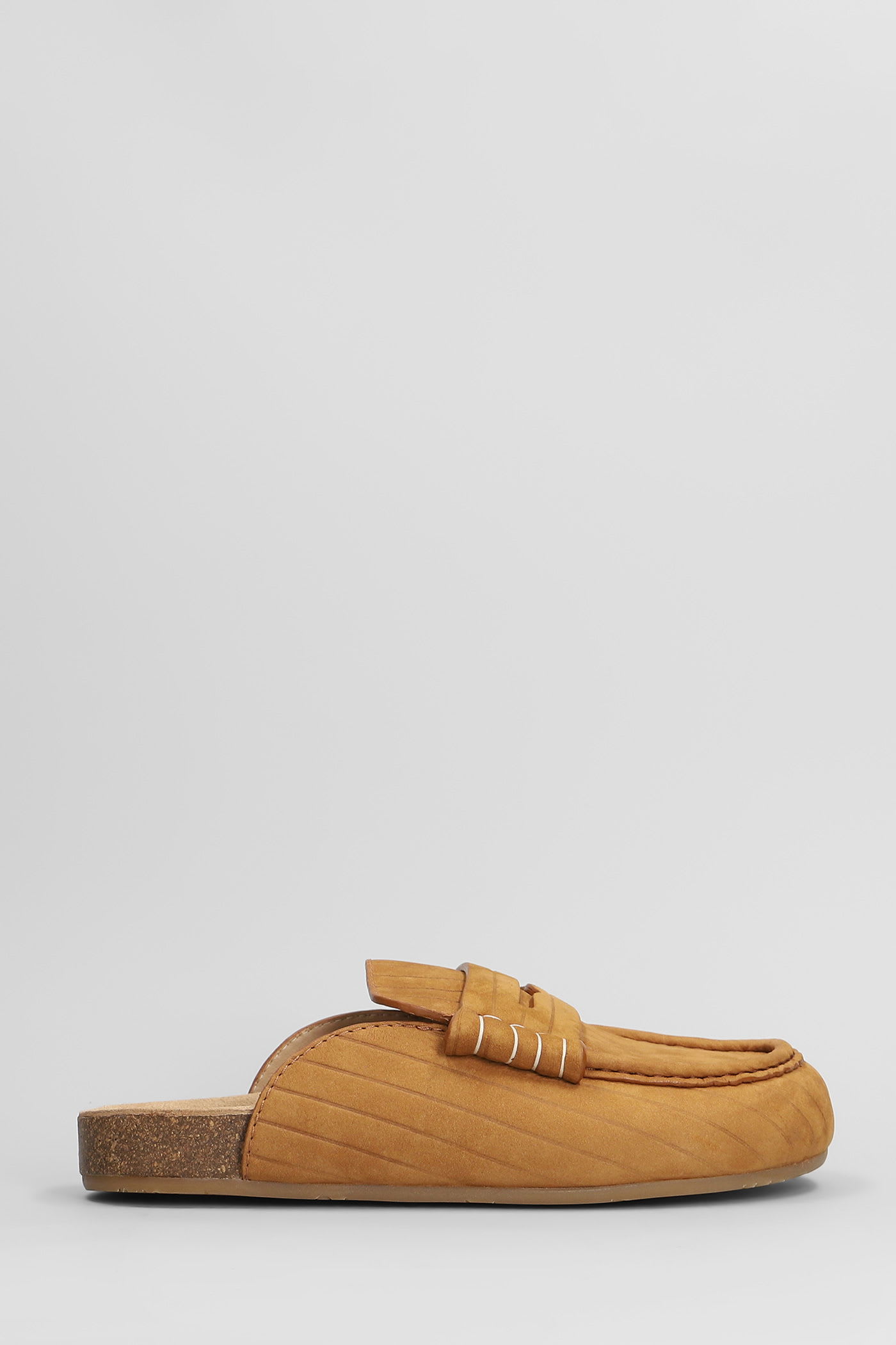J.W. Anderson J. W. Anderson Stitch Loafer W Slipper-mule In Brown Suede