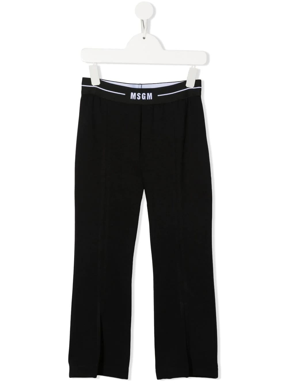 MSGM Black Kids Joggers With Logo Band