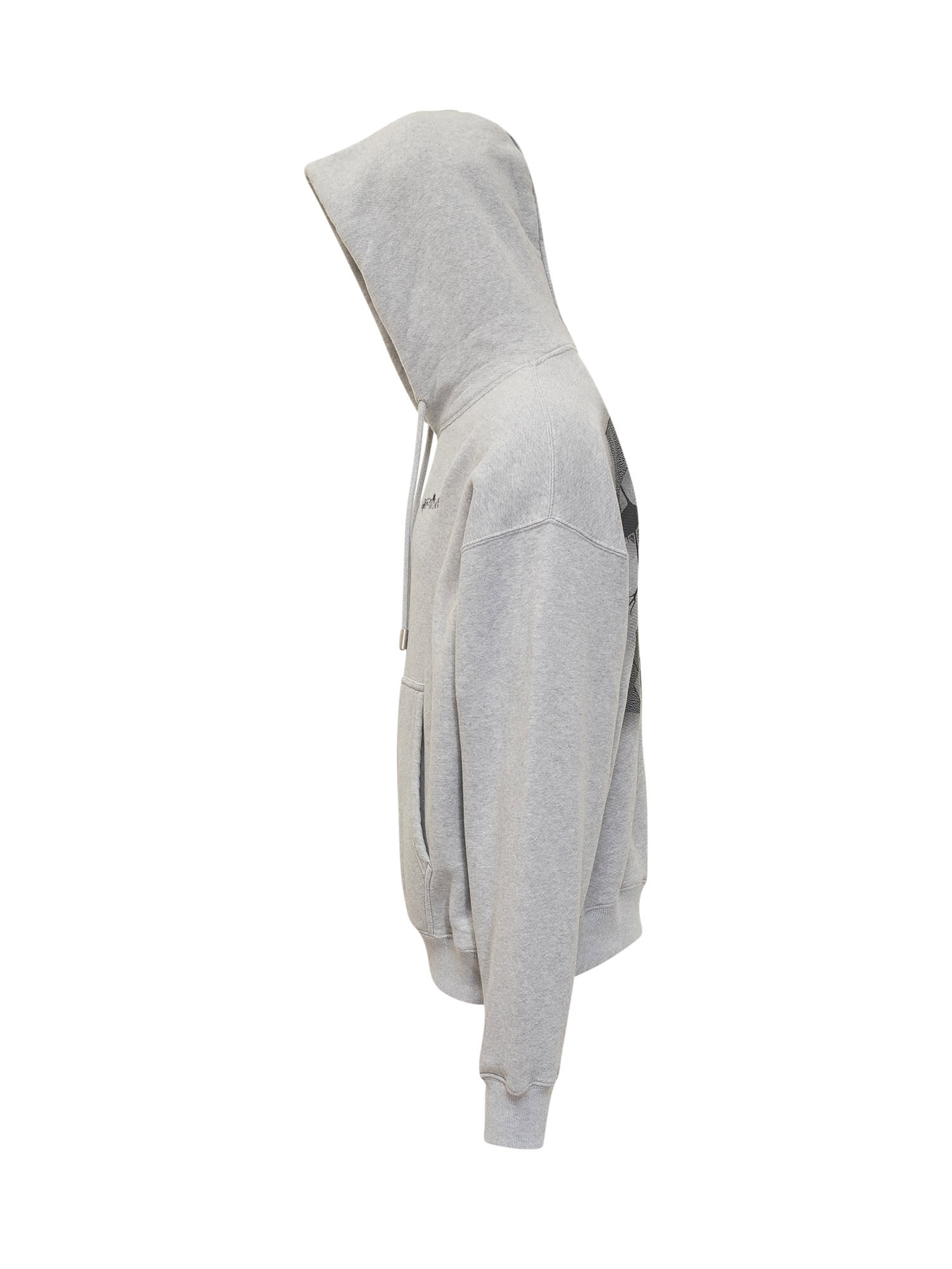 Shop Off-white Flower Arrow Hoodie In Light Grey