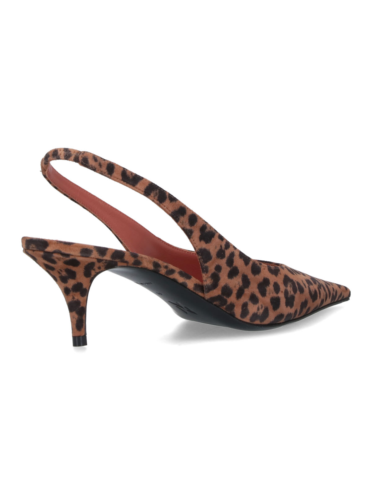Amina Muaddi Stylish Animal Print Kitten Heel Pumps In Brown
