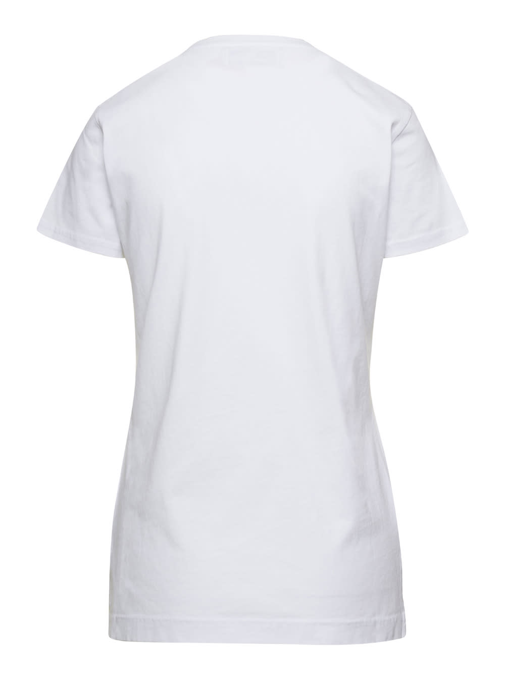 Shop Vivienne Westwood White Crewneck T-shirt With Signature Orb Logo In Cotton Woman