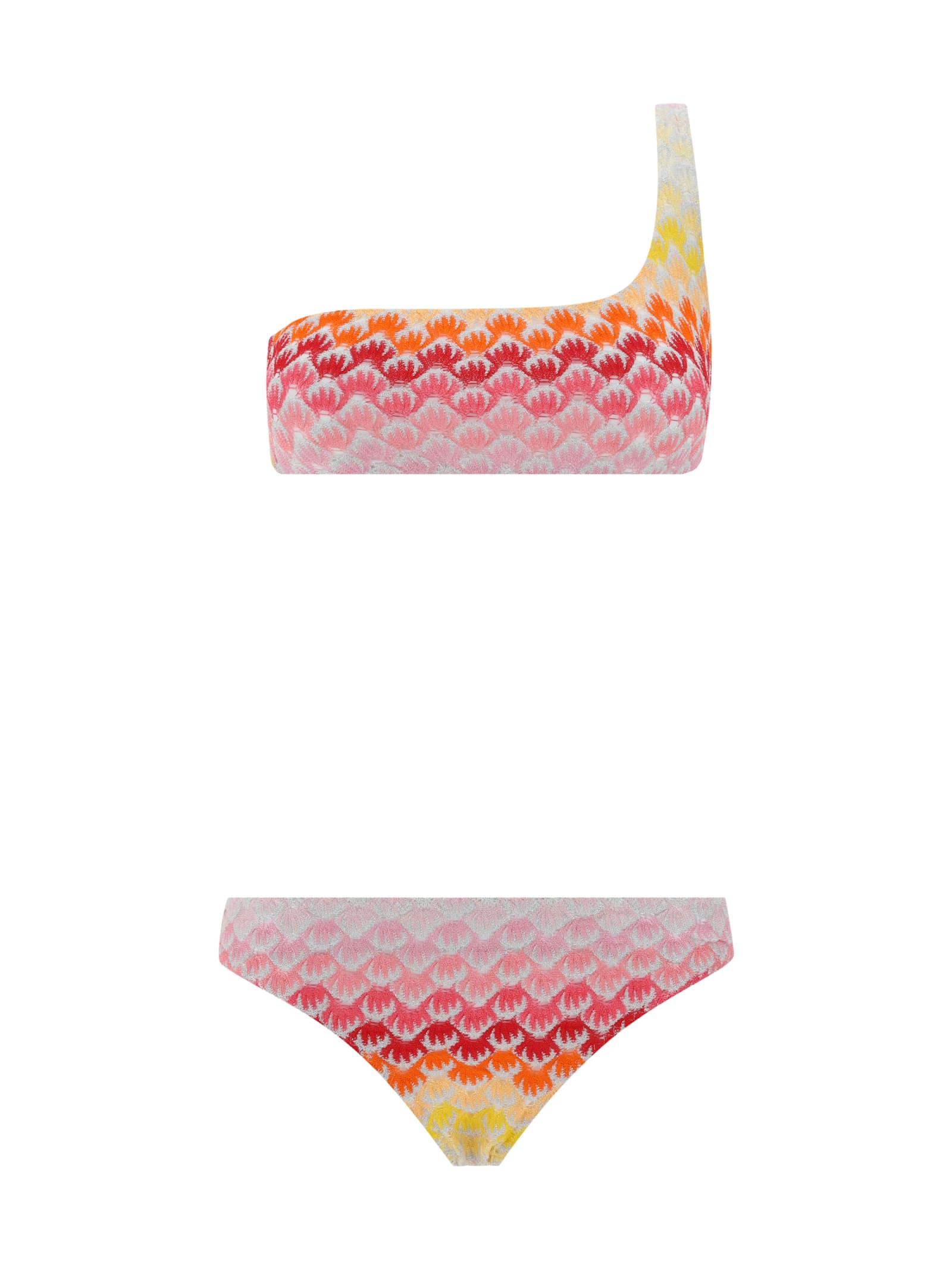 Shop Missoni Swimsuit In Degrade Red Shades