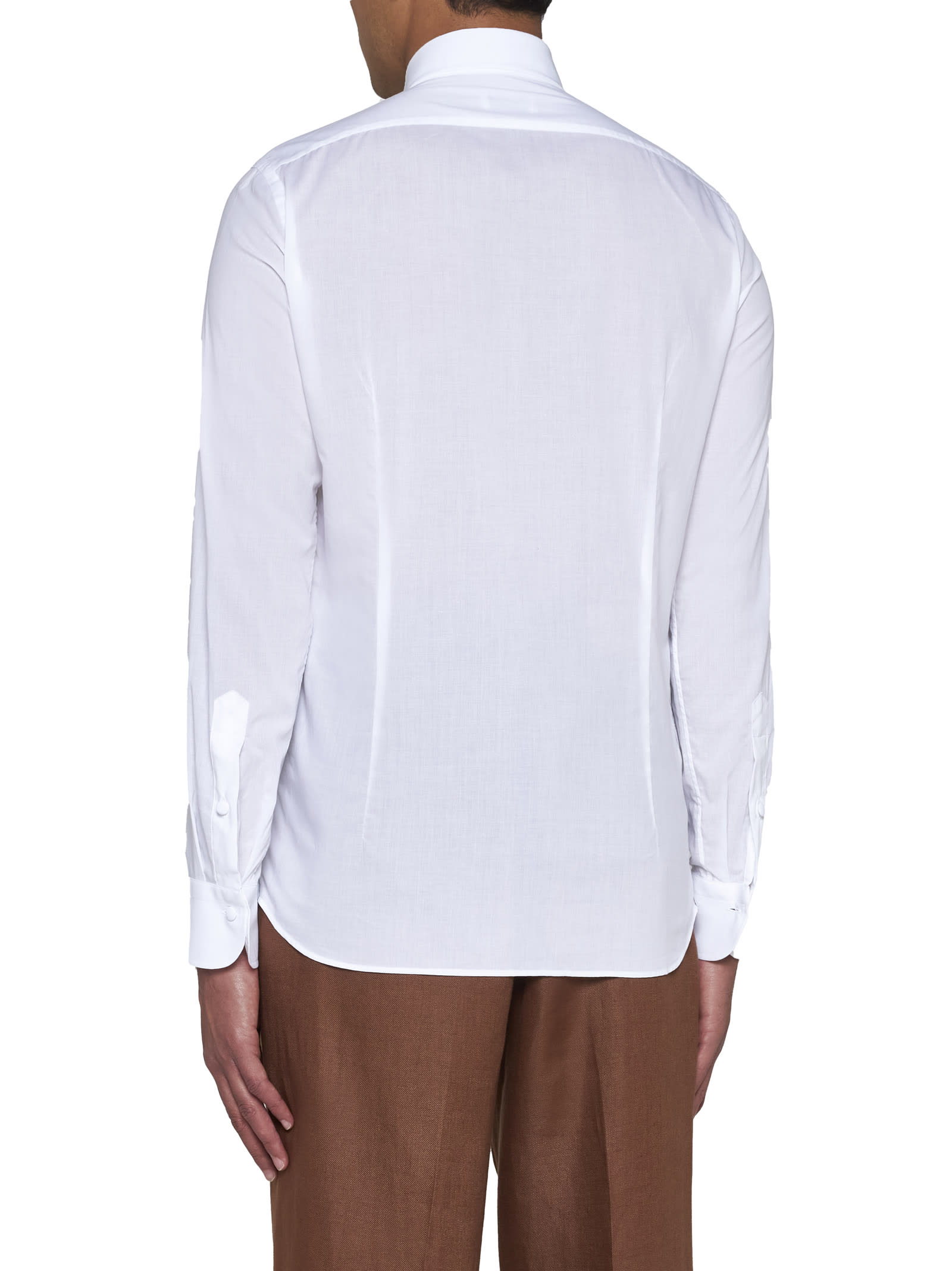 Shop Tagliatore Shirt In Cream