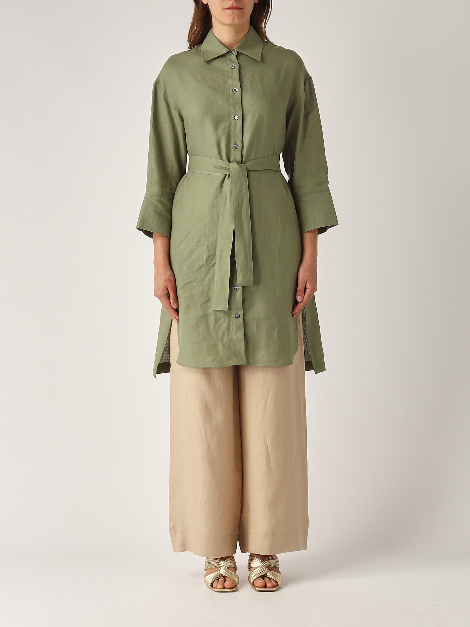 Gran Sasso Abitino M/l Con Cinta Dress In Green