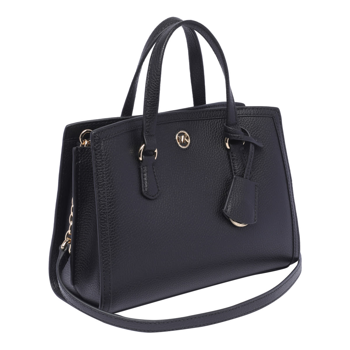 Shop Michael Michael Kors Chantal Handbag In Black