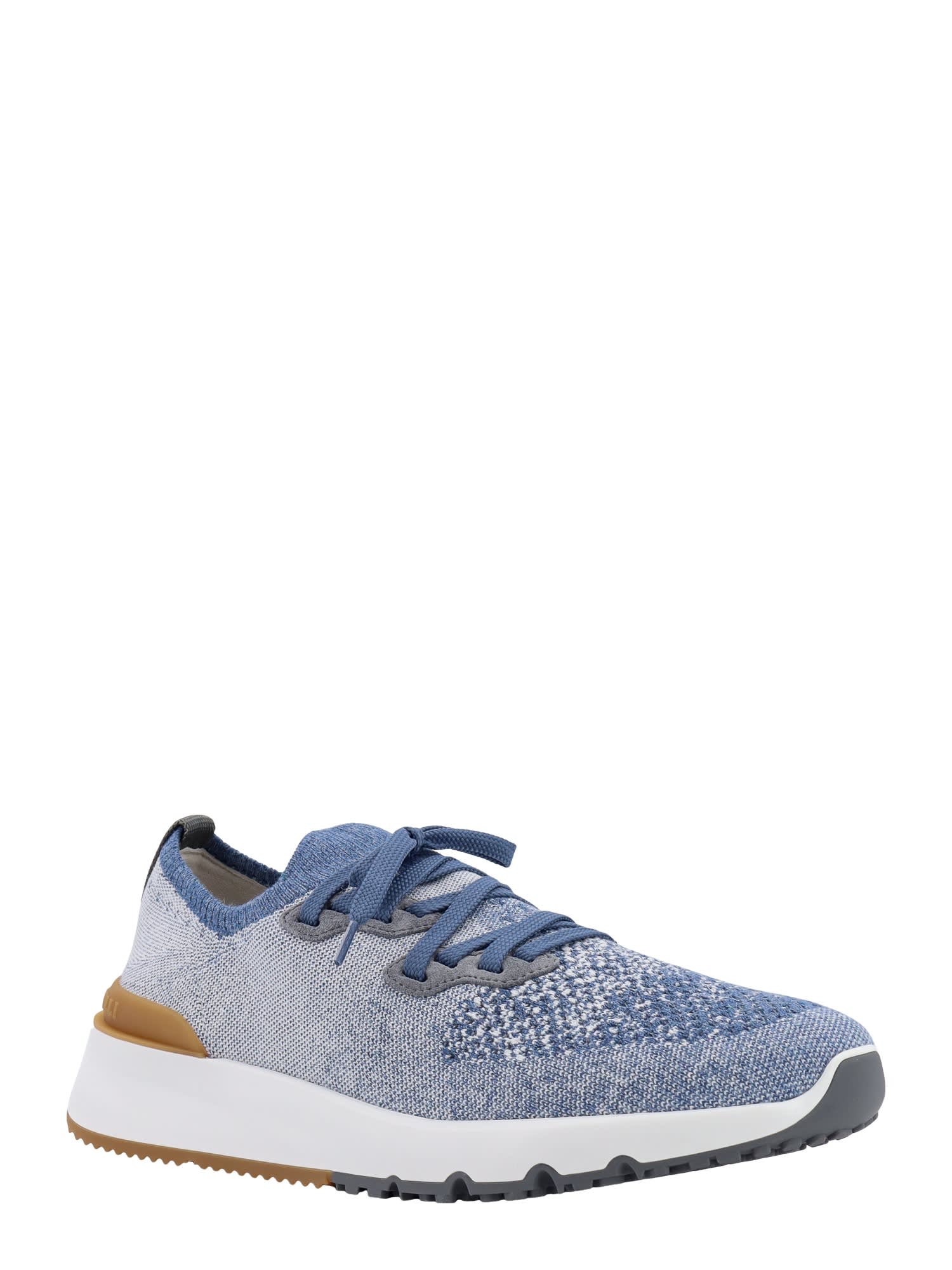 Brunello Cucinelli Speckled Low-top Sneakers In White