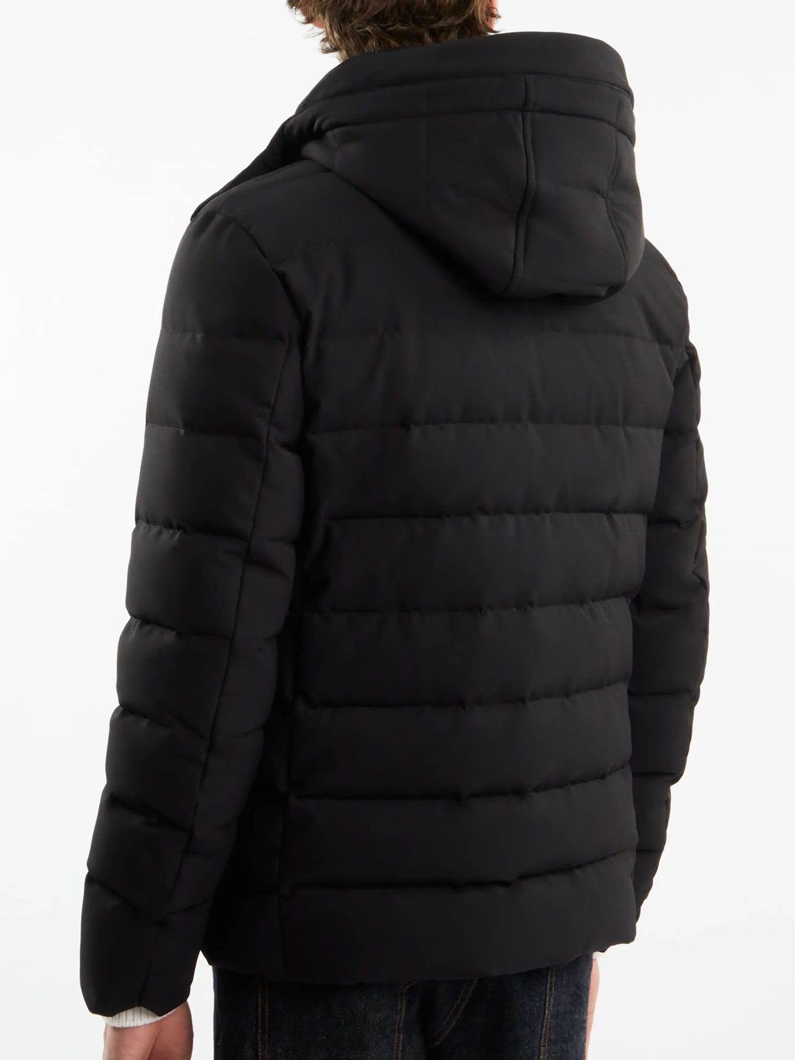 Shop Fay Down Jacket Crafted In Nylon Jersey In Black