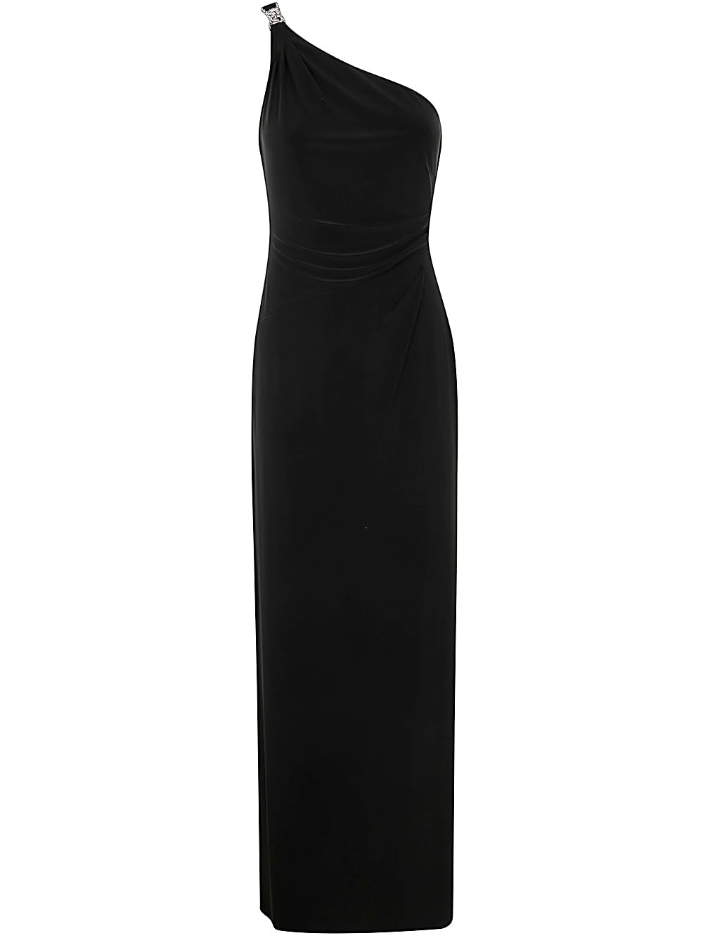 Shop Ralph Lauren Belina One Shoulder Evening Dress In Black