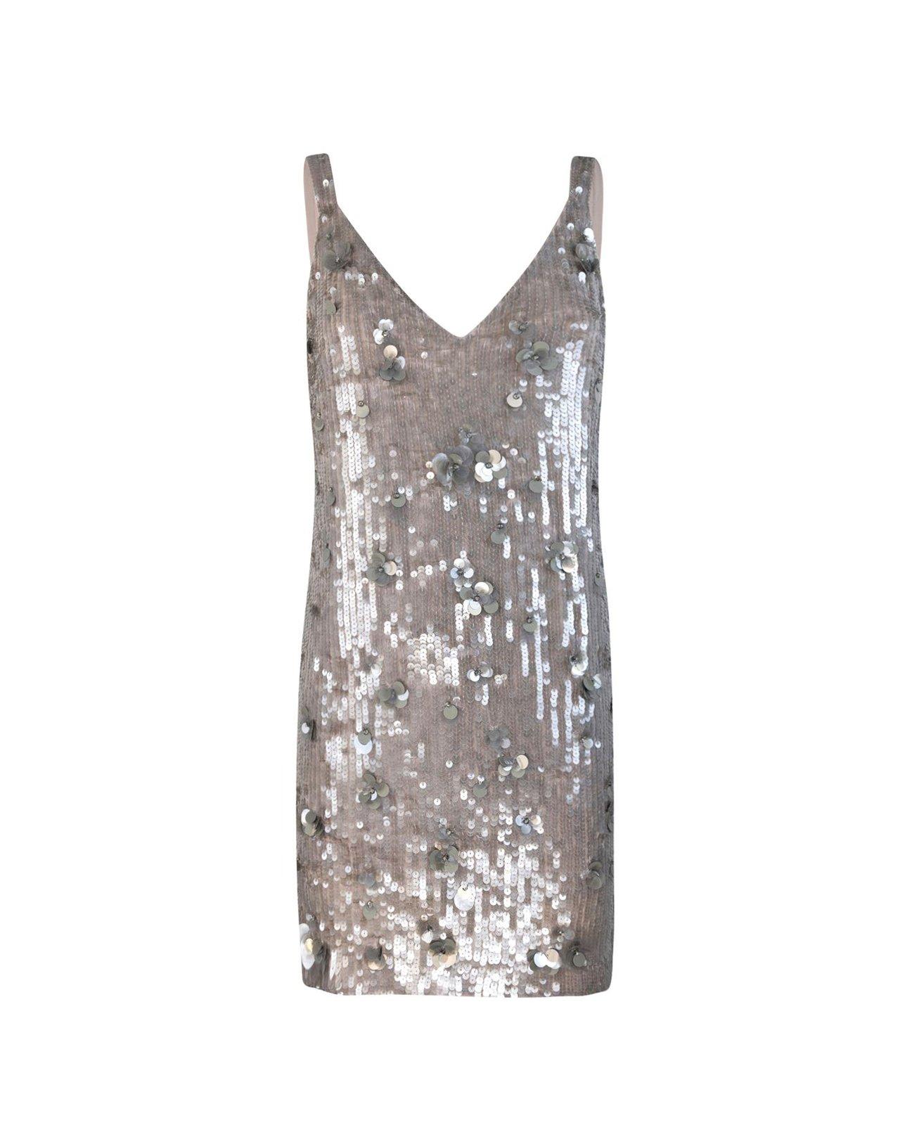 Parosh Sequin-embellished Sleeveless Dress