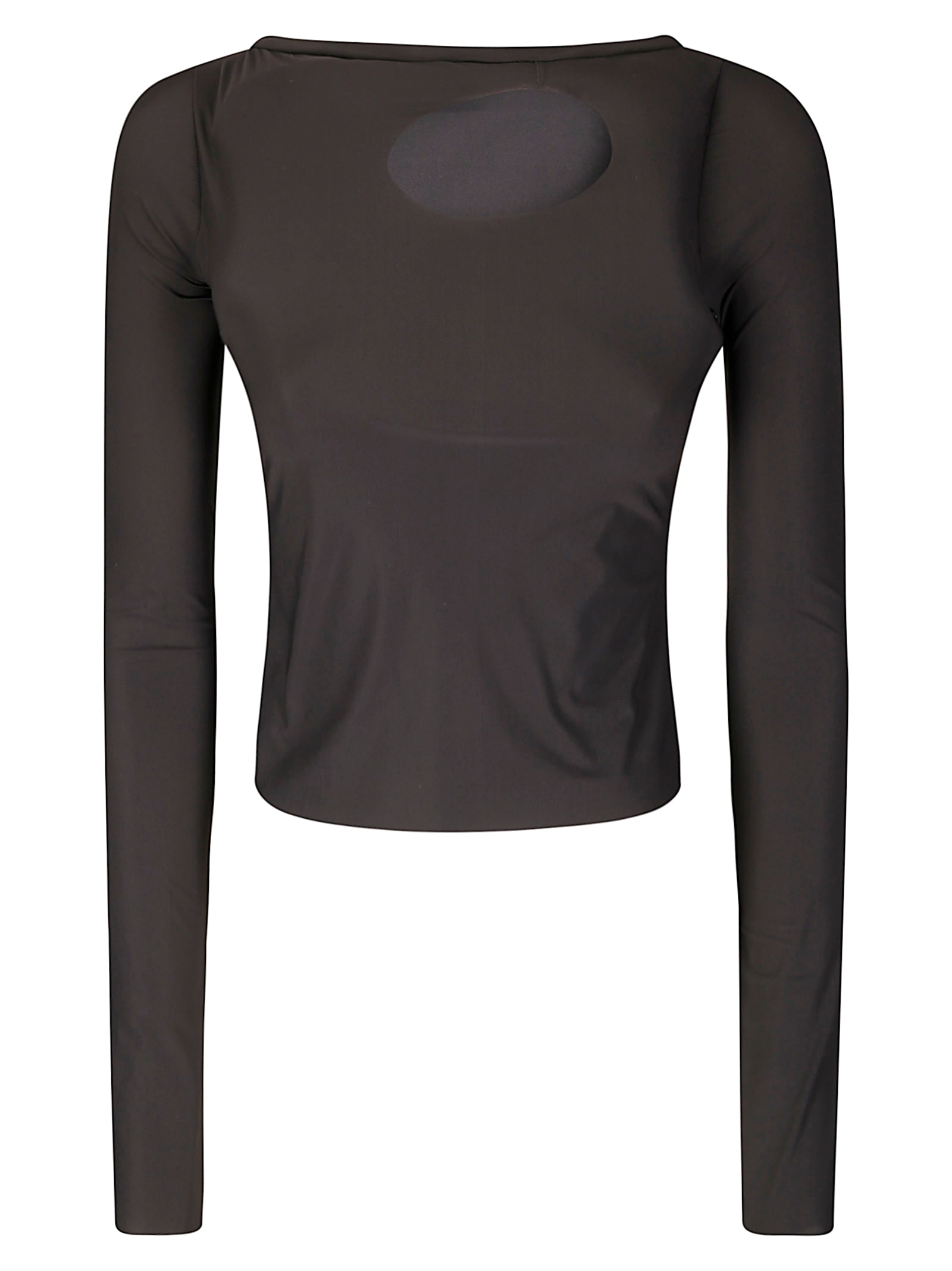 Ottolinger Top Sculpted Donut Longsleeve In Brown