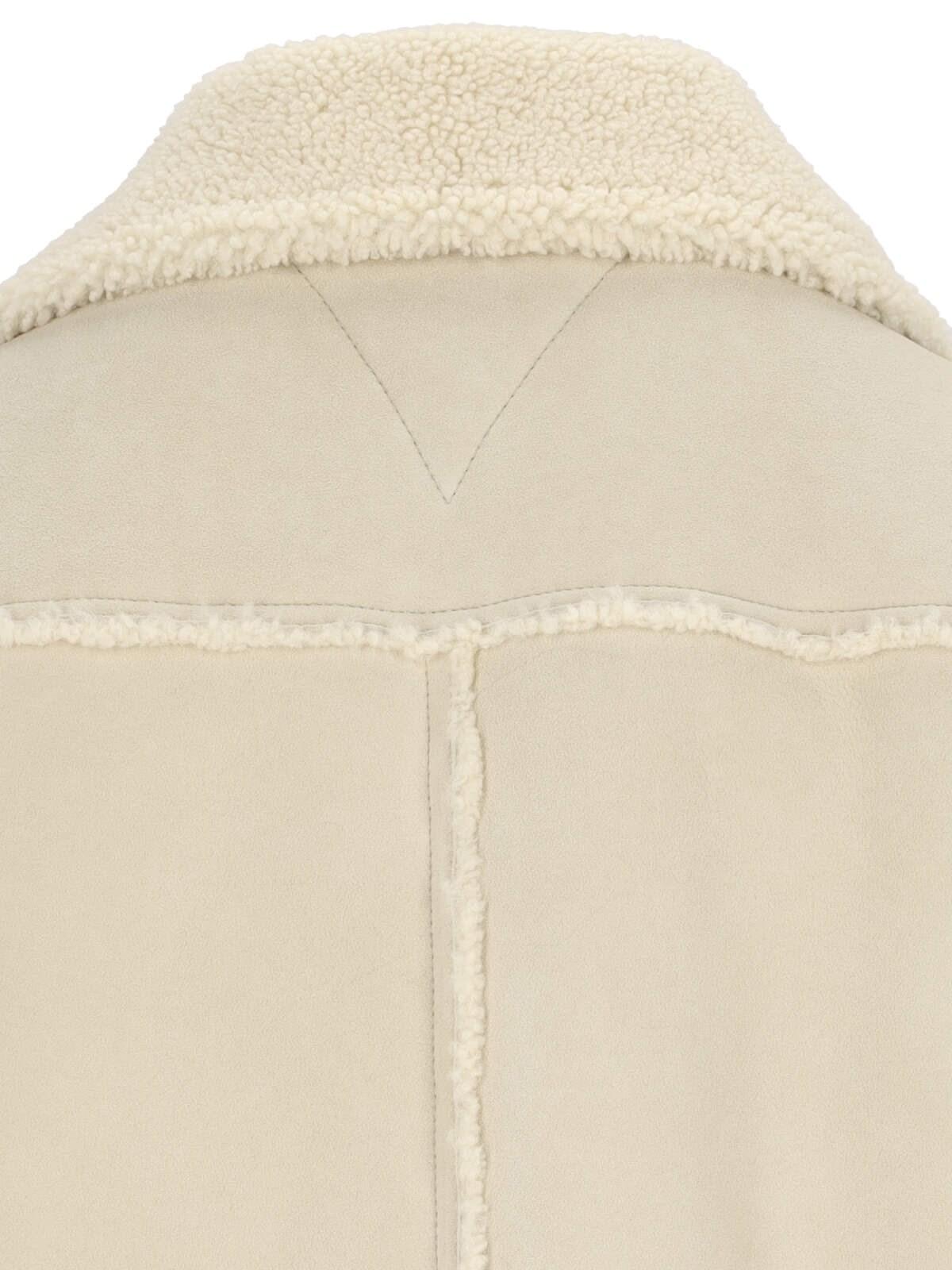 Shop Bottega Veneta Shearling Jacket In Beige