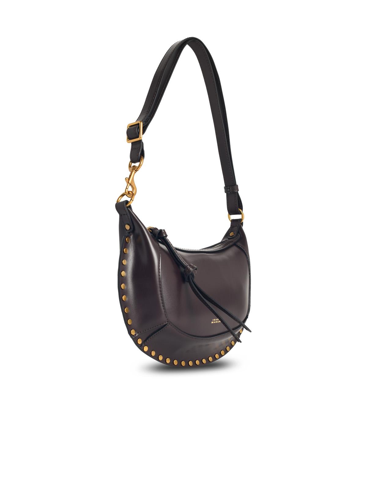 Isabel Marant Moon Shoulder Bag Studded Detailing In Brown