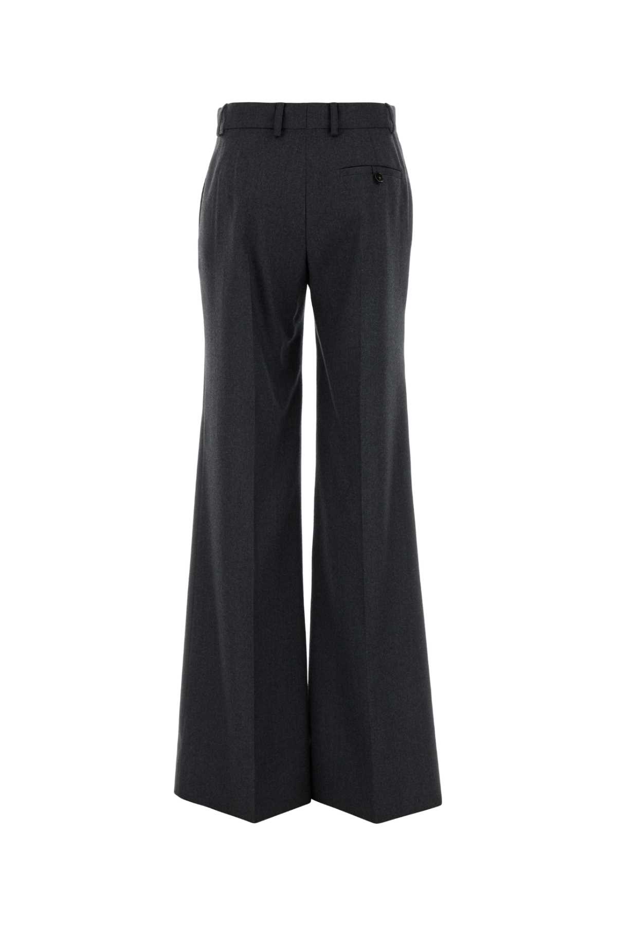 Stella Mccartney Wool Flared Trousers In Black