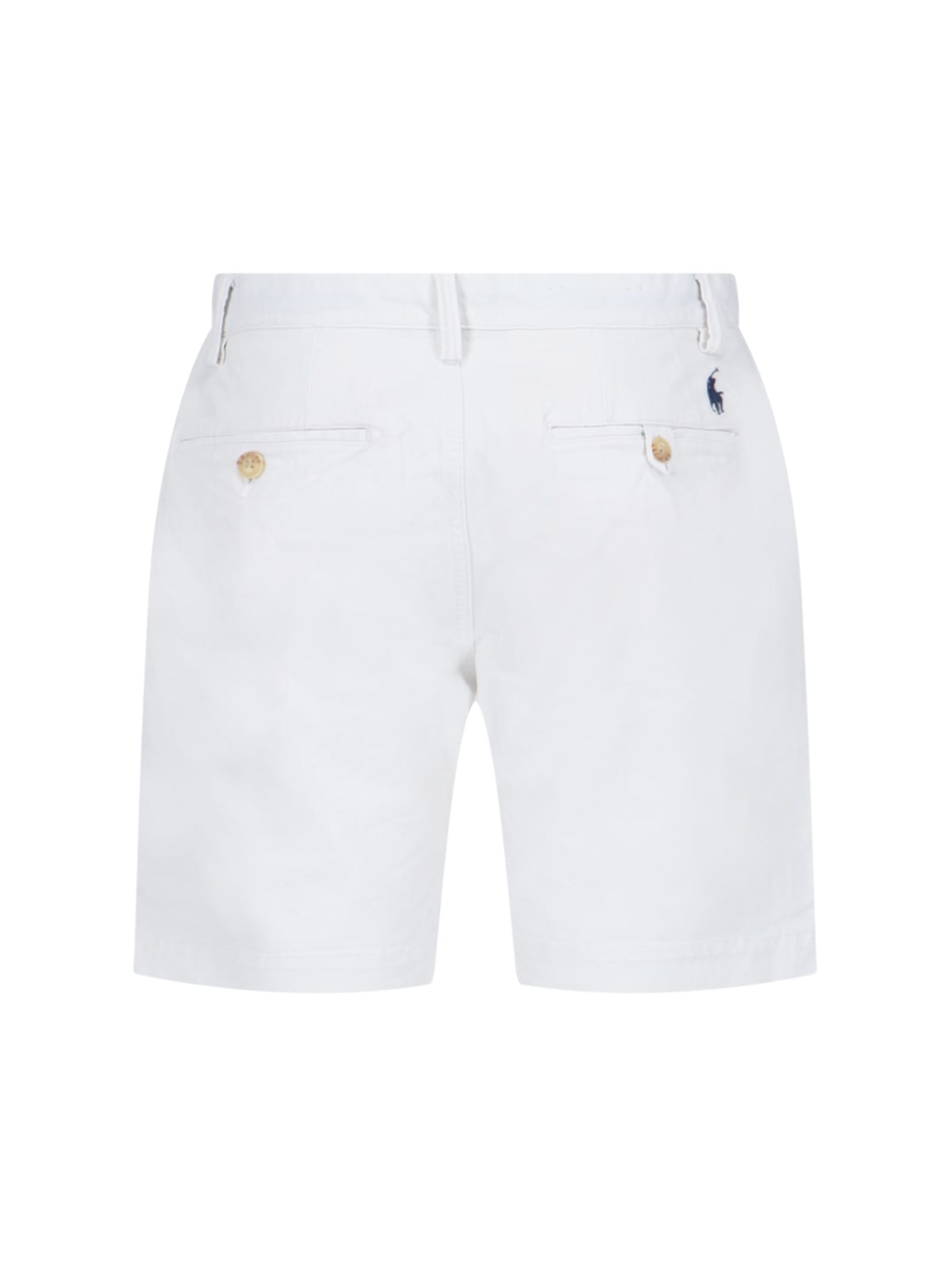 Shop Polo Ralph Lauren Logo Embroidery Shorts In White