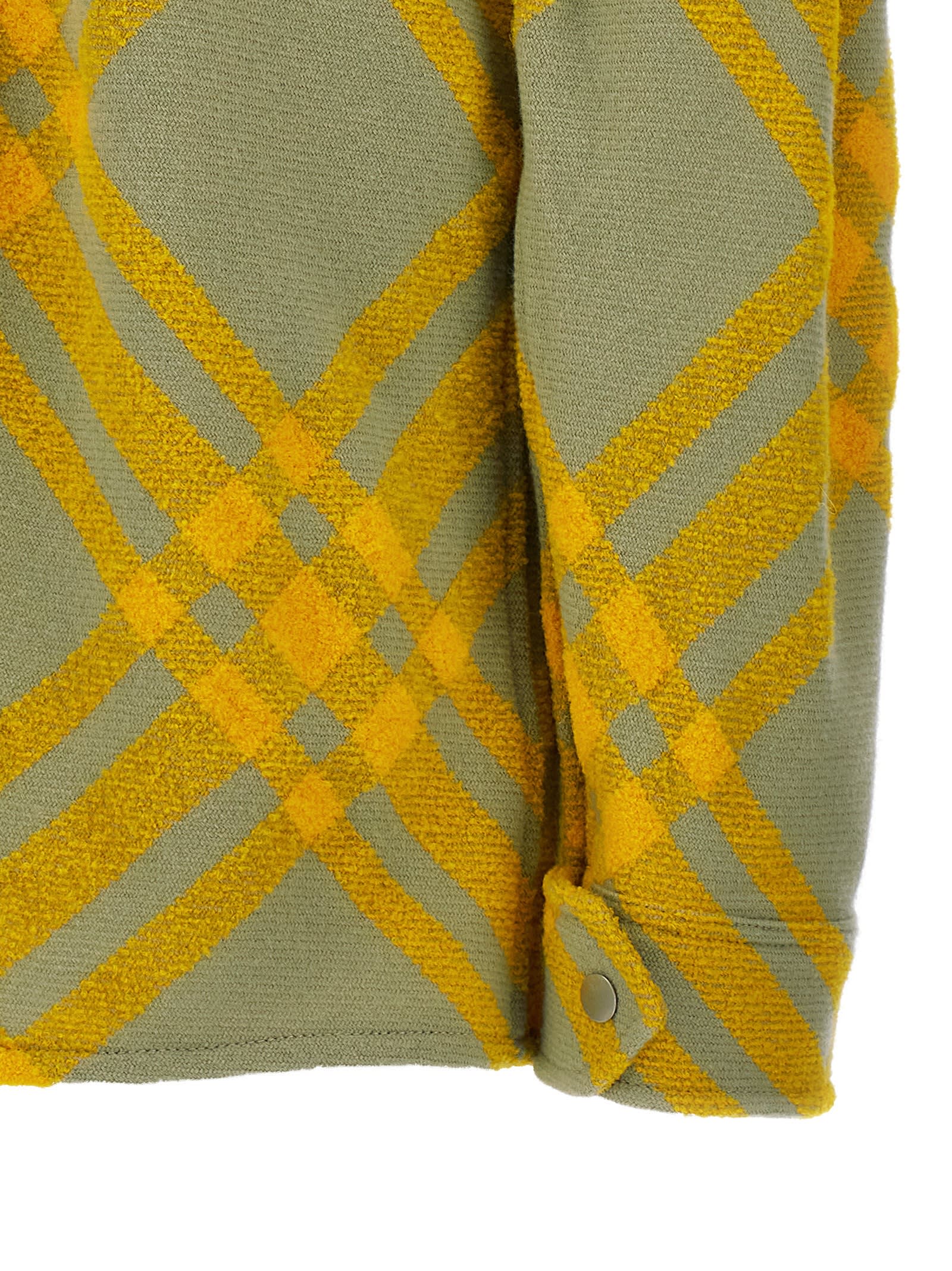 Burberry Women Shirt With Check Pattern In Yellow