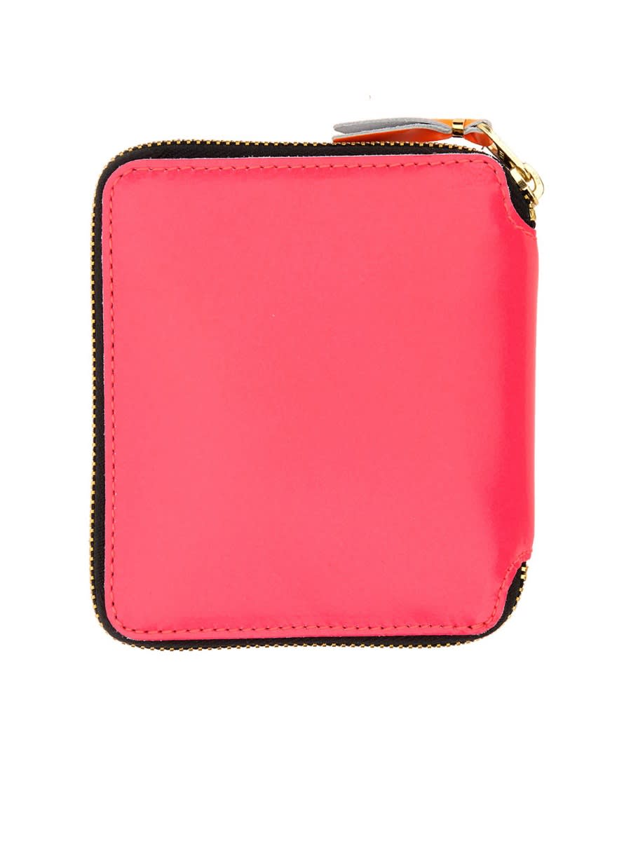 Shop Comme Des Garçons Super Fluo Wallet In Pink