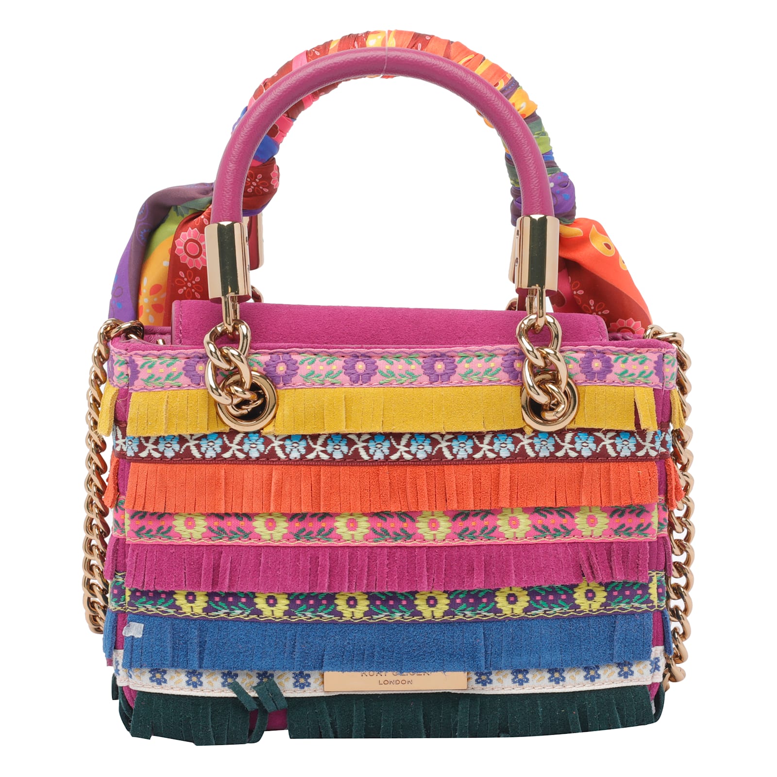 Kurt Geiger Mini Square Kensington Tote Bag In Pink
