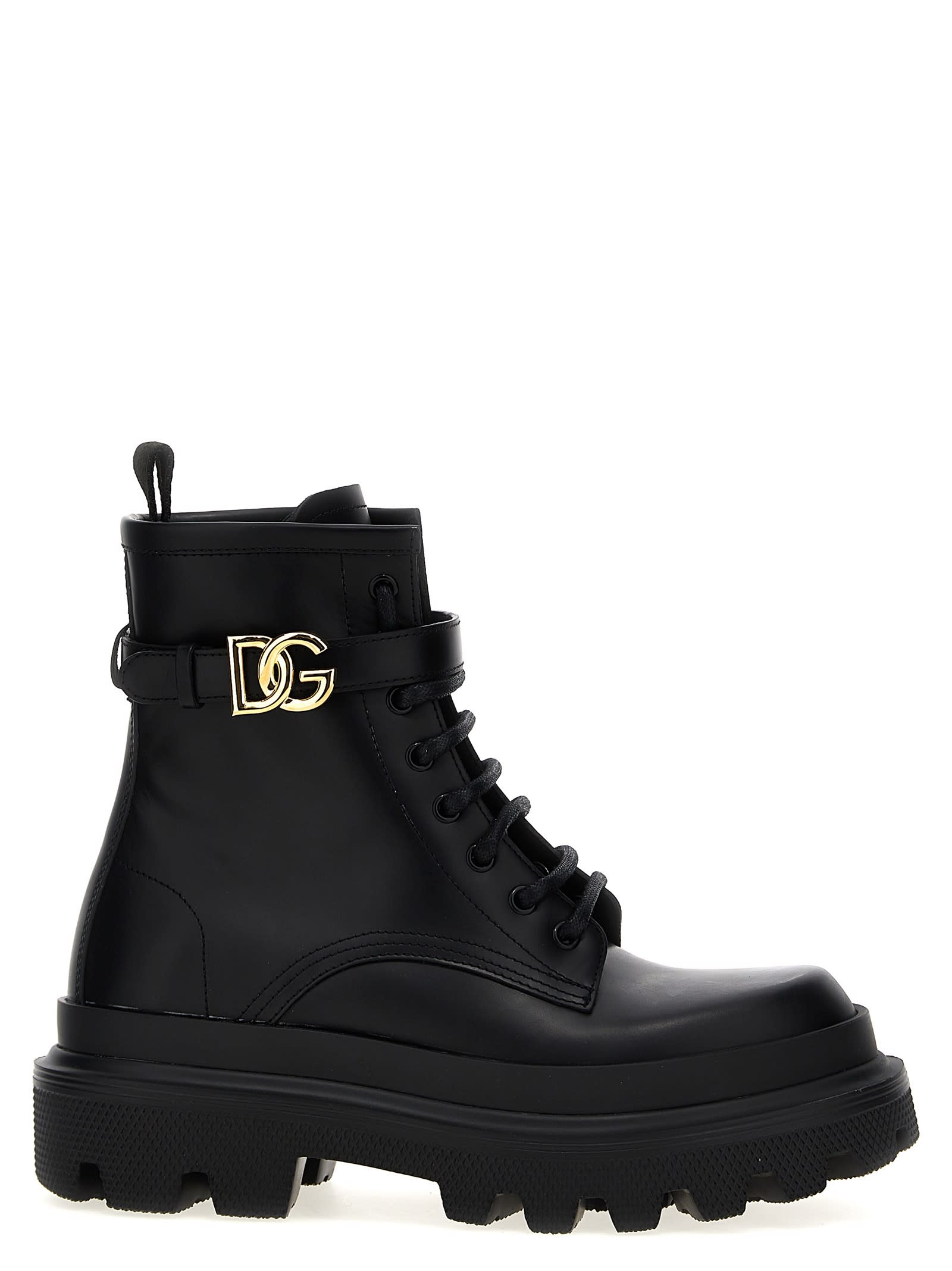 Shop Dolce & Gabbana Logo Ankle Boots In Black