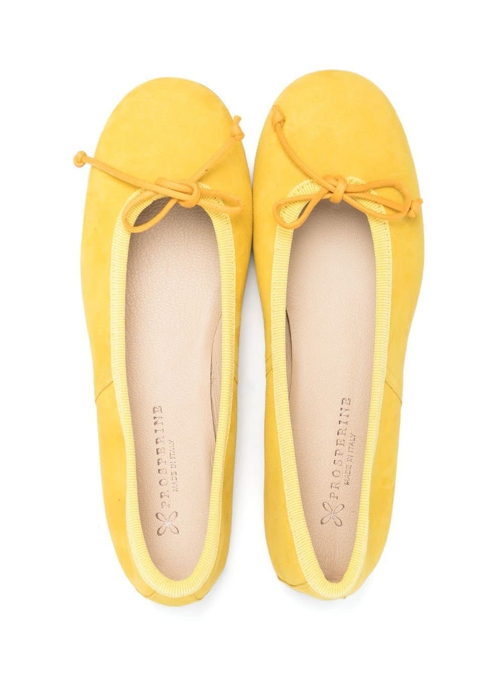 Shop Prosperine Ballerinas With Bow In Yellow