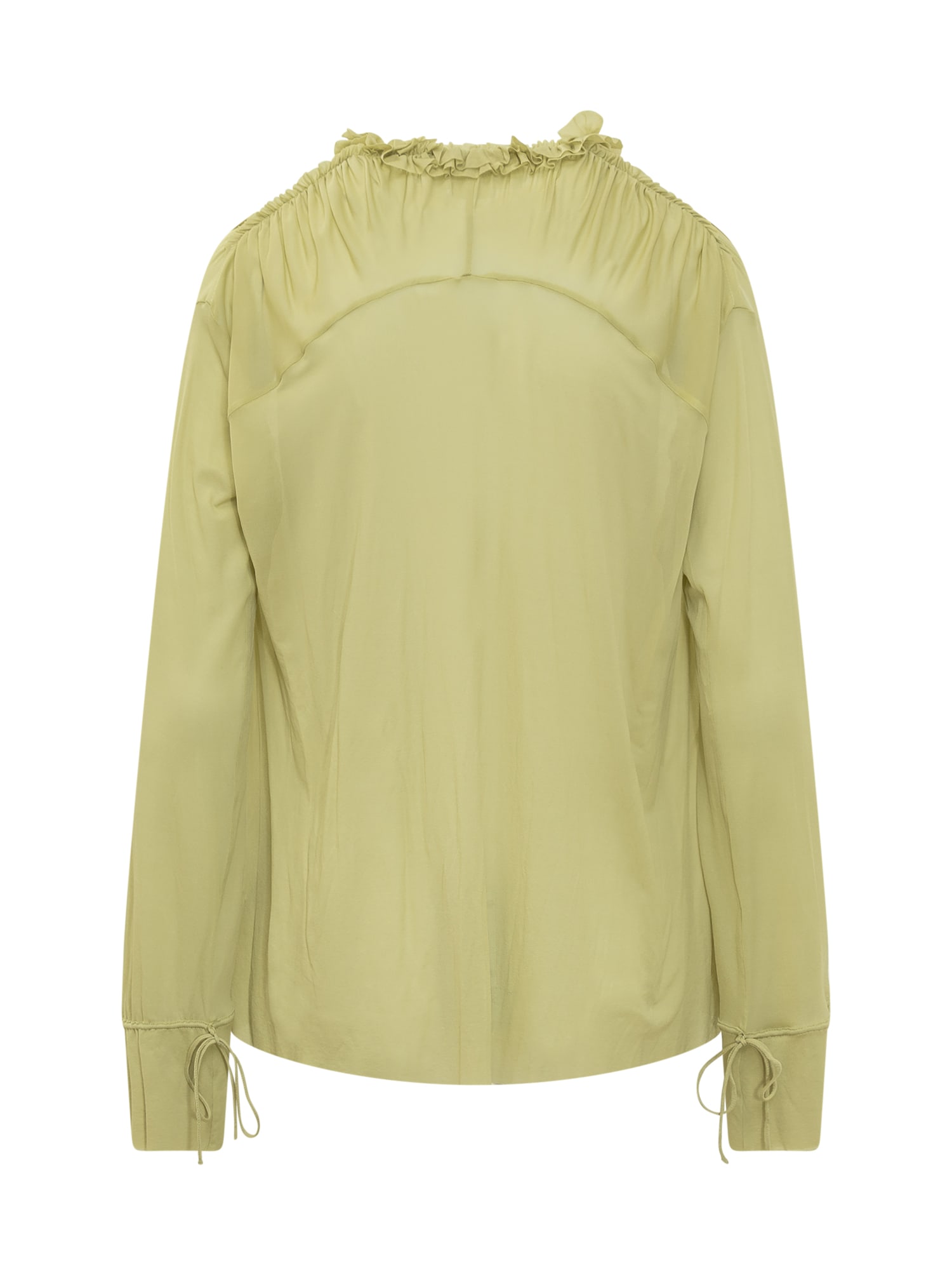 Shop Victoria Beckham Crewneck Shirt In Pear Green