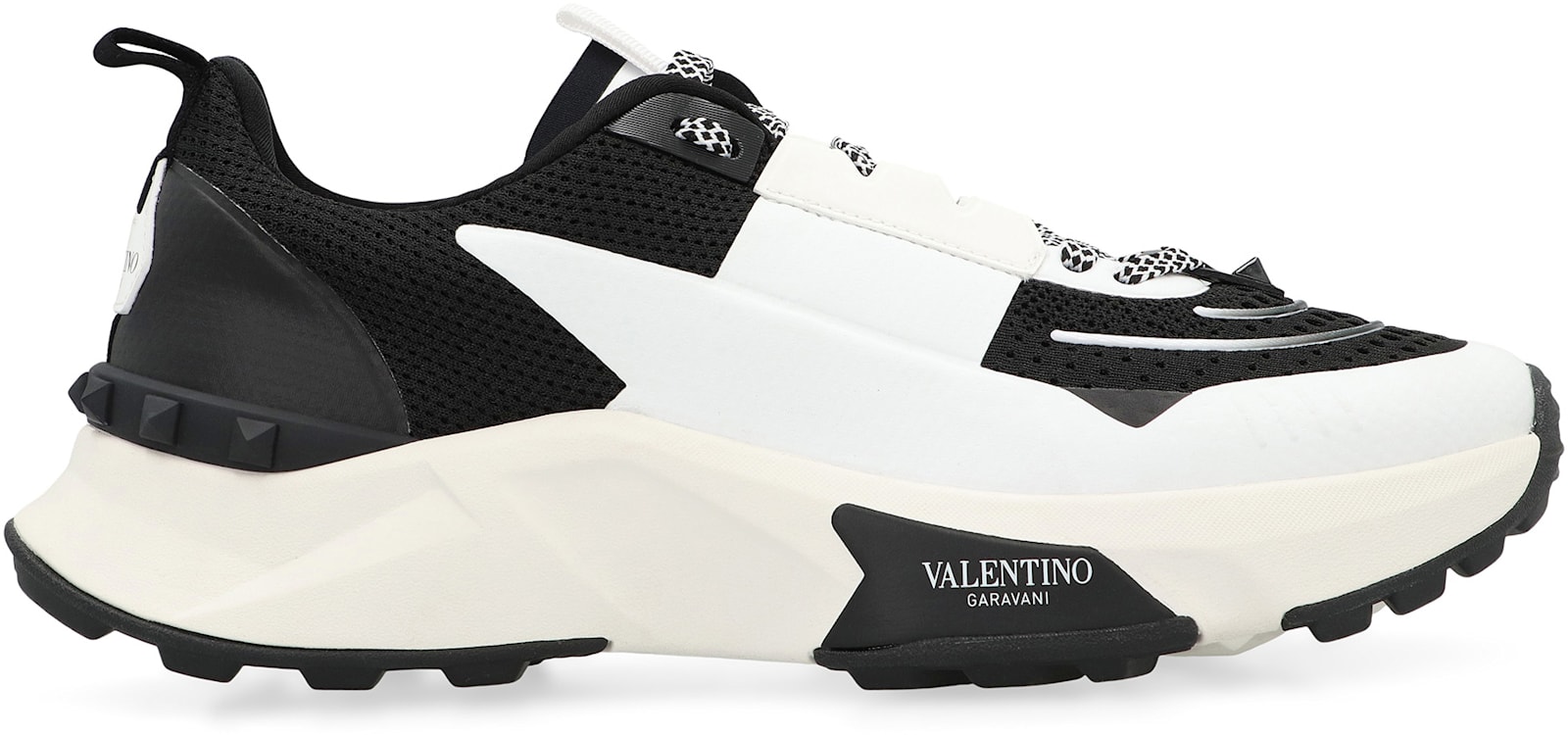 Valentino Garavani True Act Low Top Trainer In Mesh And Rubberised Fabric In Animal Print