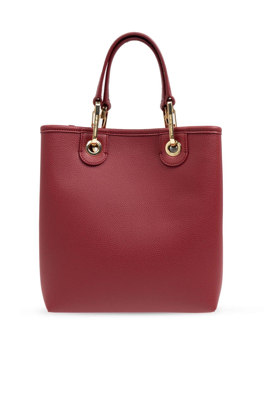 Shop Emporio Armani Bag Type Shopper In Bordeaux