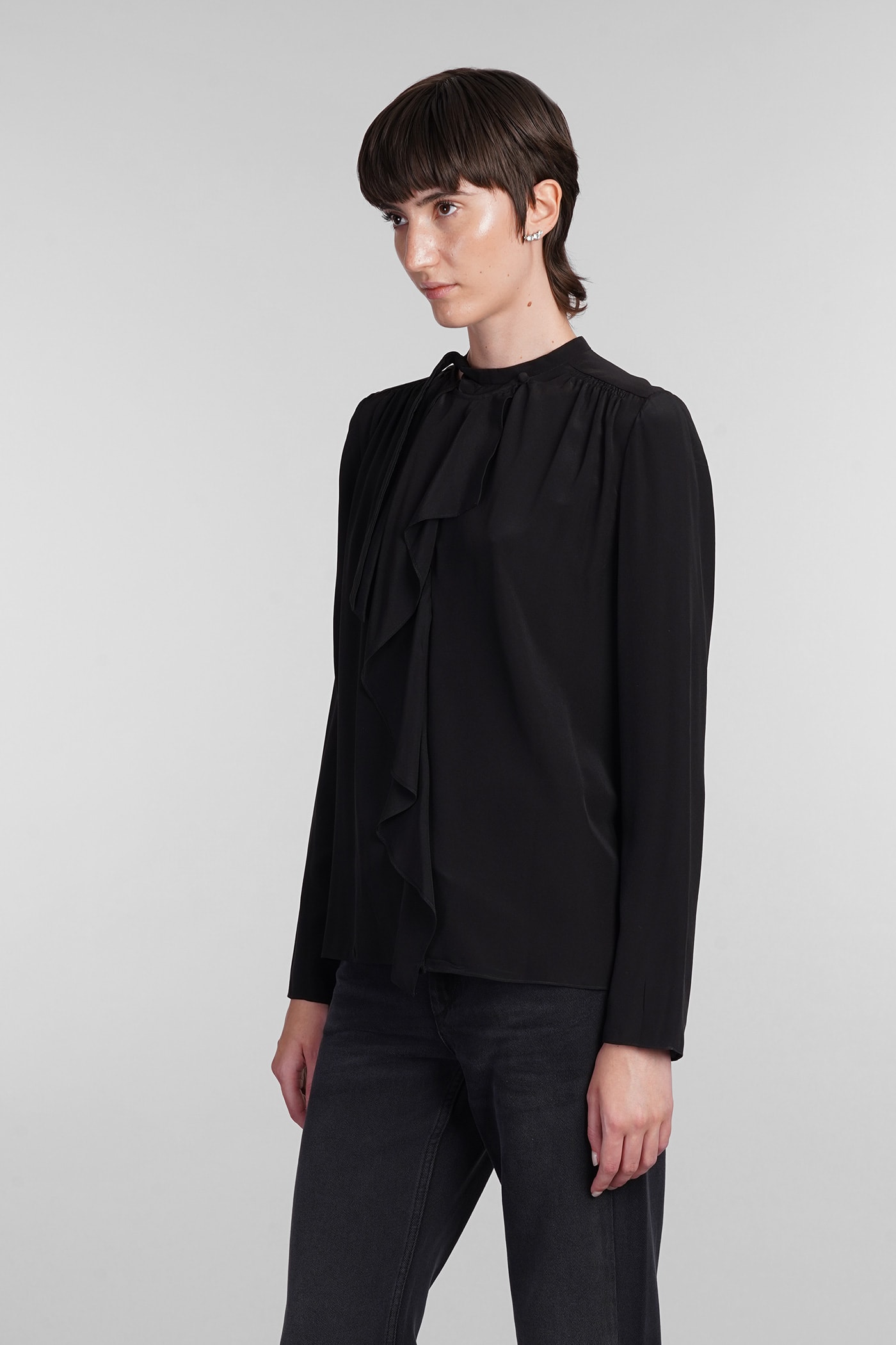 Shop Isabel Marant Utah Blouse In Black Silk