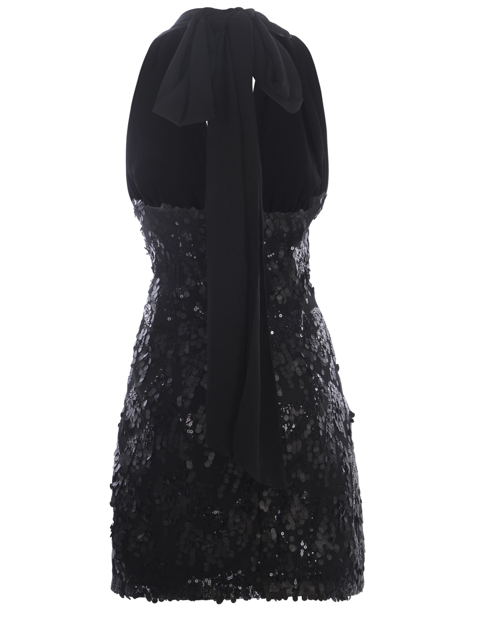 Shop Rotate Birger Christensen Dress Rotate Made With Sequins In Black