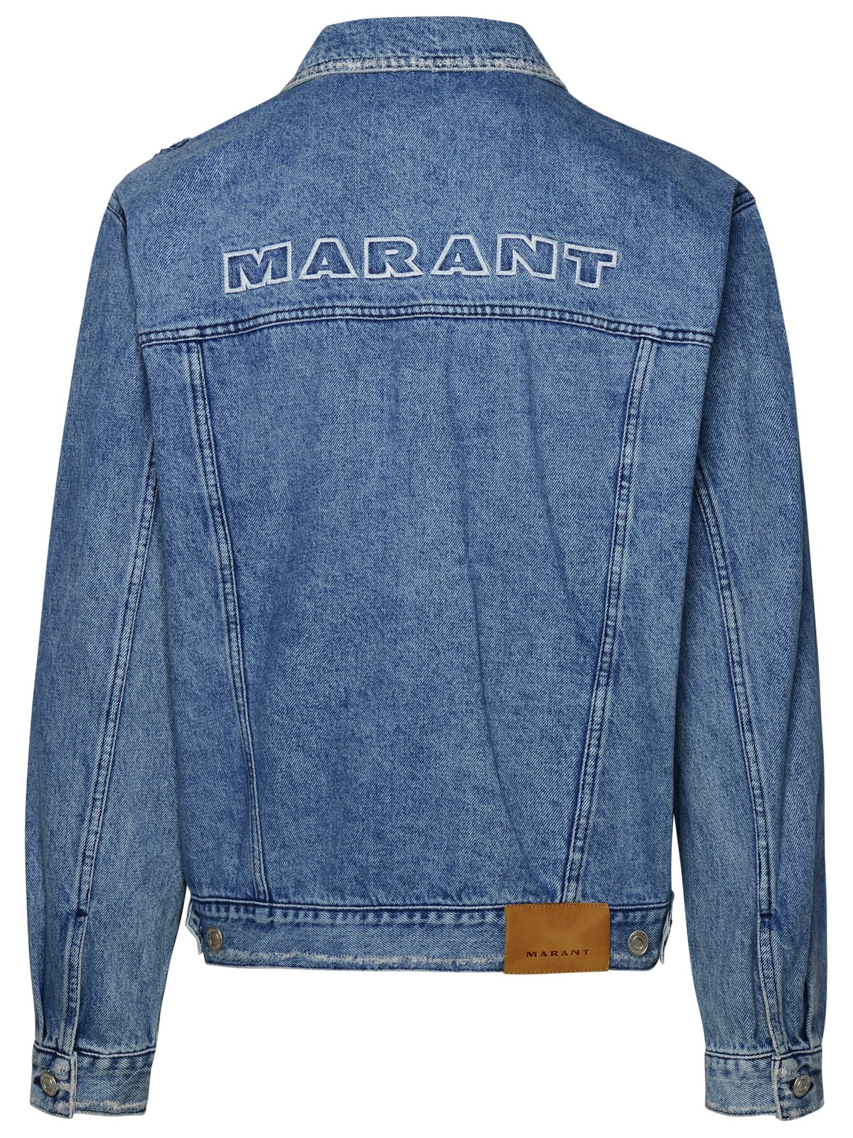 Shop Isabel Marant Jango Blue Cotton Jacket In Navy