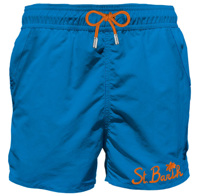 Mc2 Saint Barth Bluette Man Swim Shorts With Pocket
