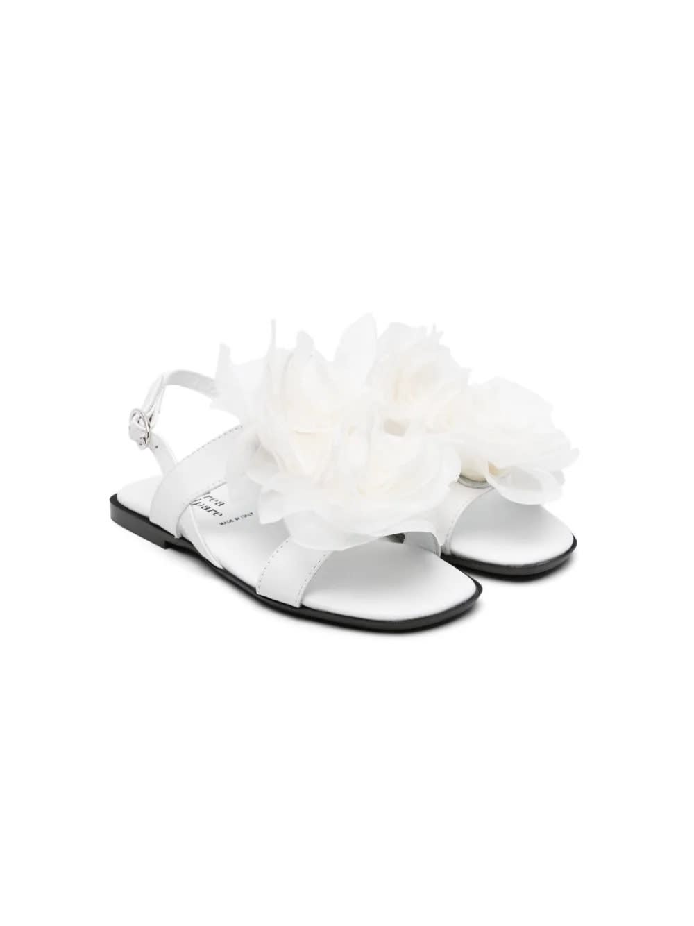 Andrea Montelpare Kids' Sandal With Applications In White