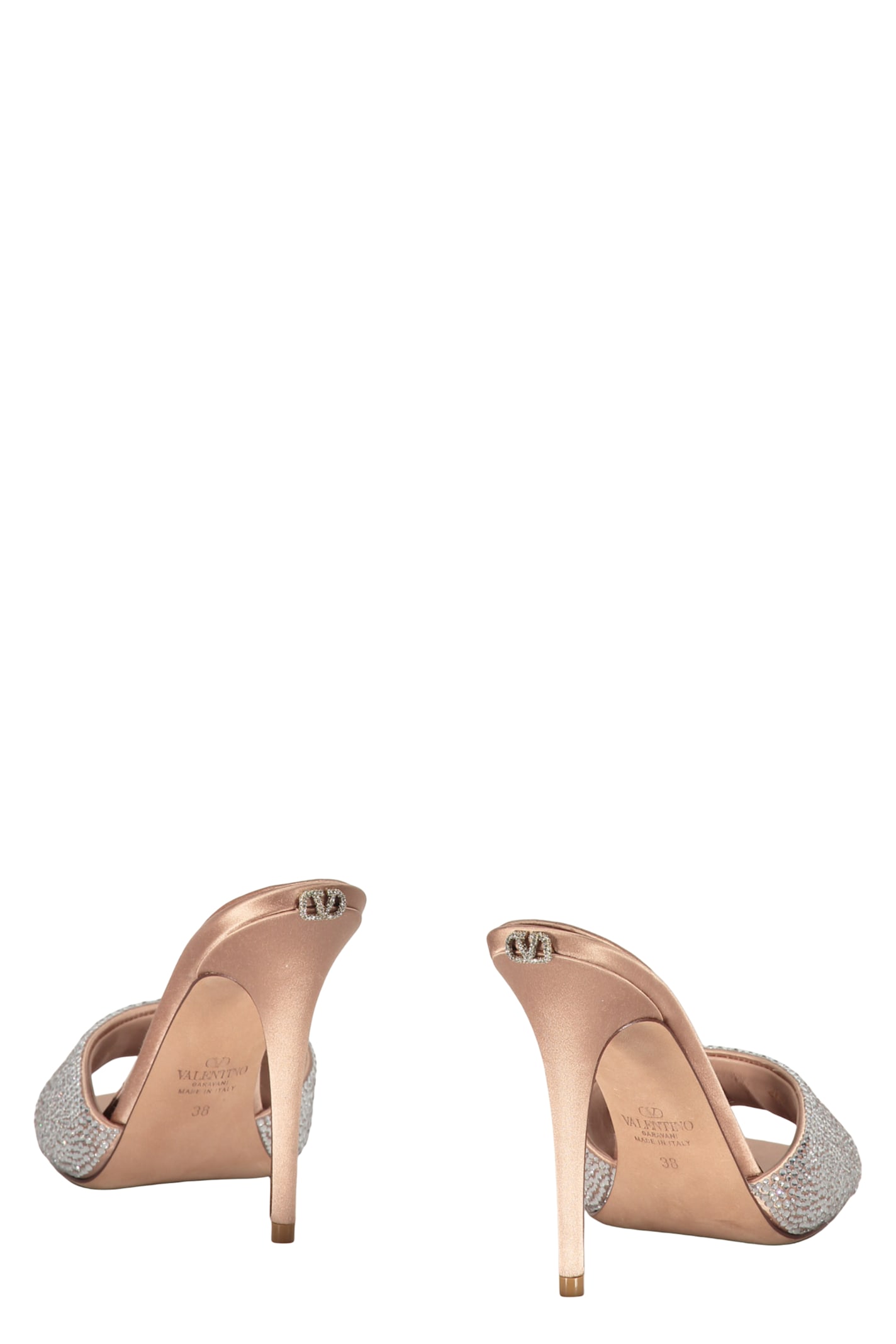 Valentino Garavani Woman Sandals Blush Size 8 Textile Fibers In Pale Pink