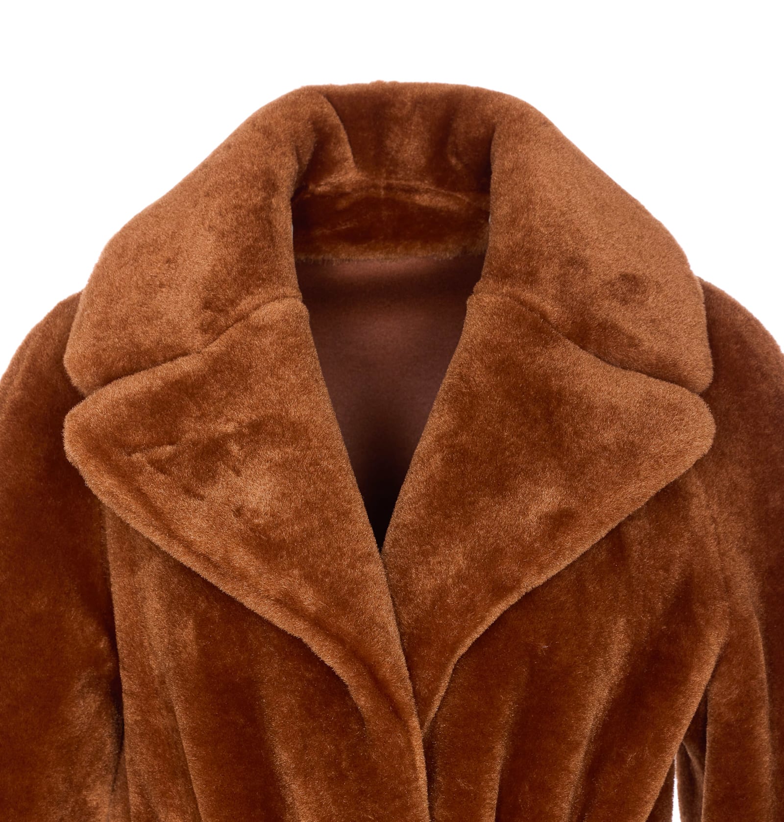Urbancode Belted Reversible Coat In Brown