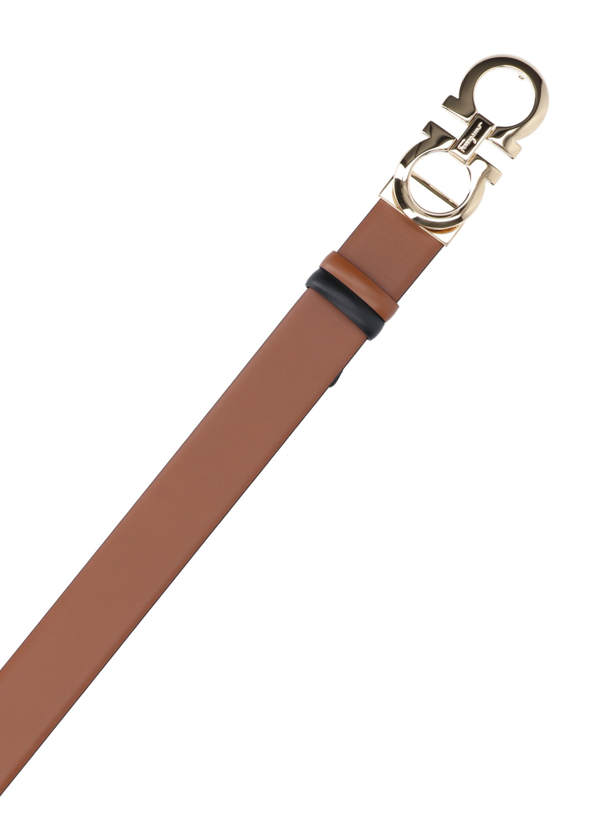 Shop Ferragamo Gancini Reversible Belt In Brown