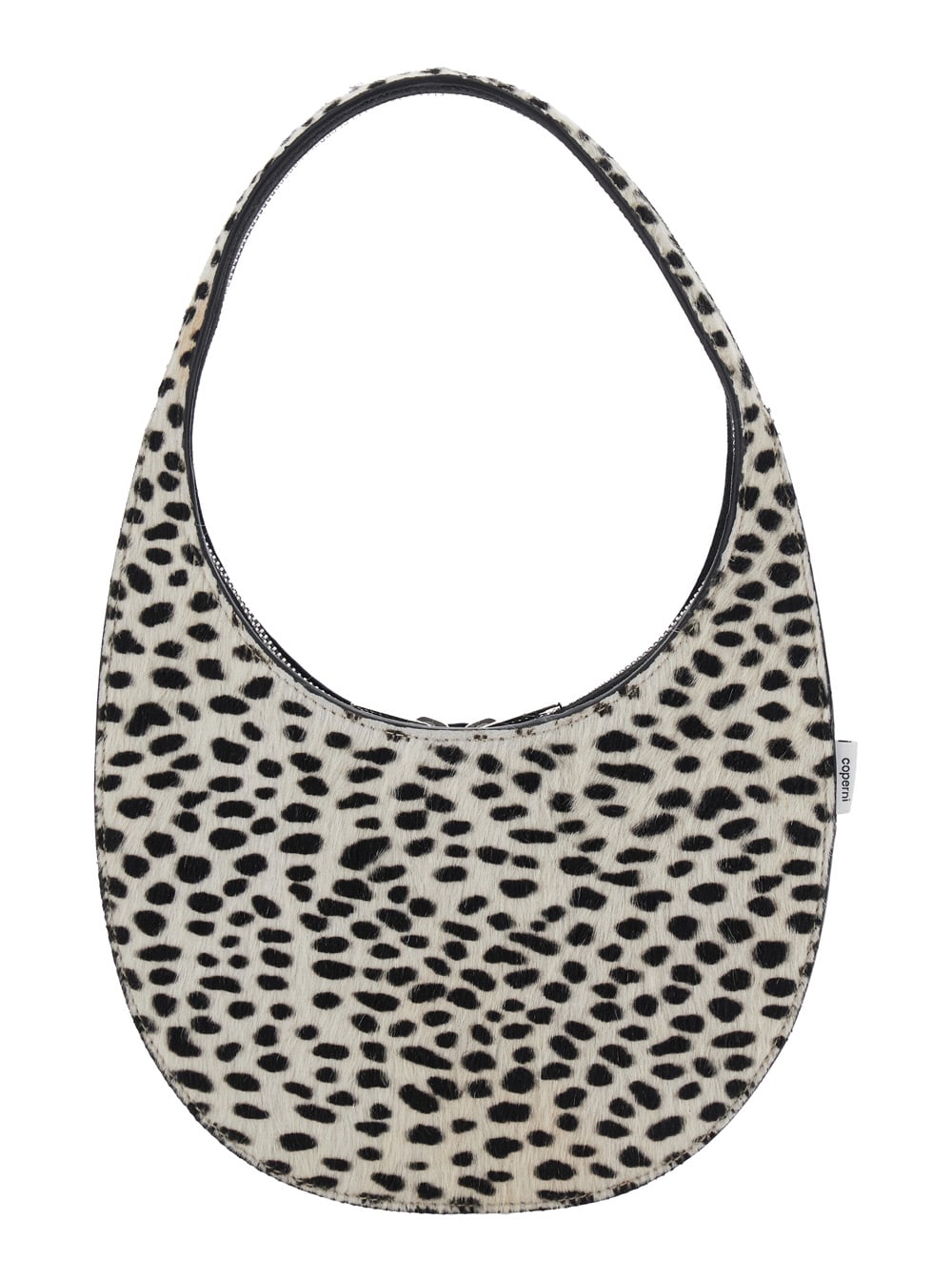 Coperni Animal Print Top Handle Shoulder Bag In Black