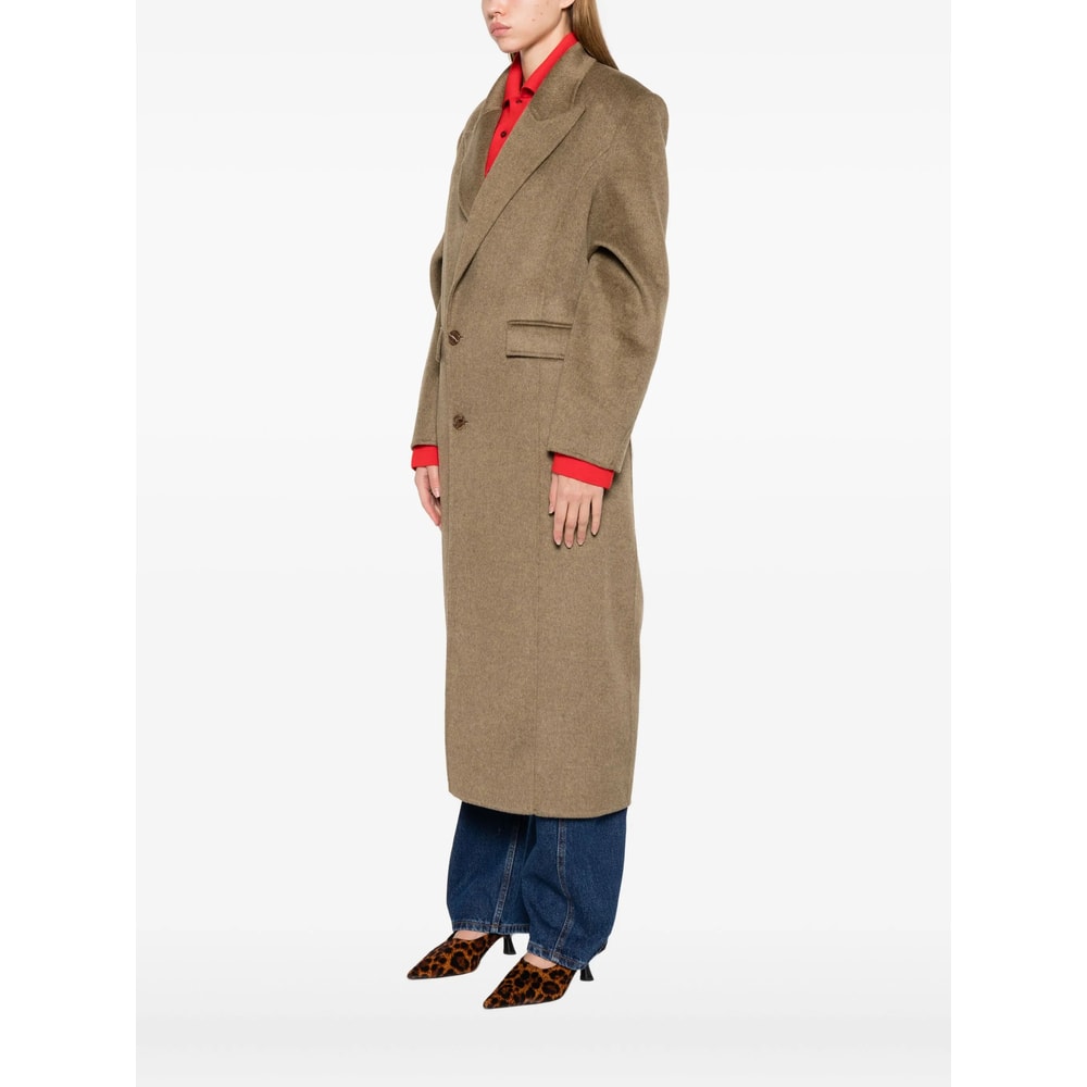 Séfr Colette Single-breasted Coat In Brown