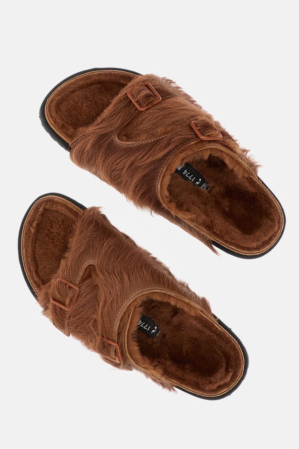 Birkenstock Shearling Sandals In Brown