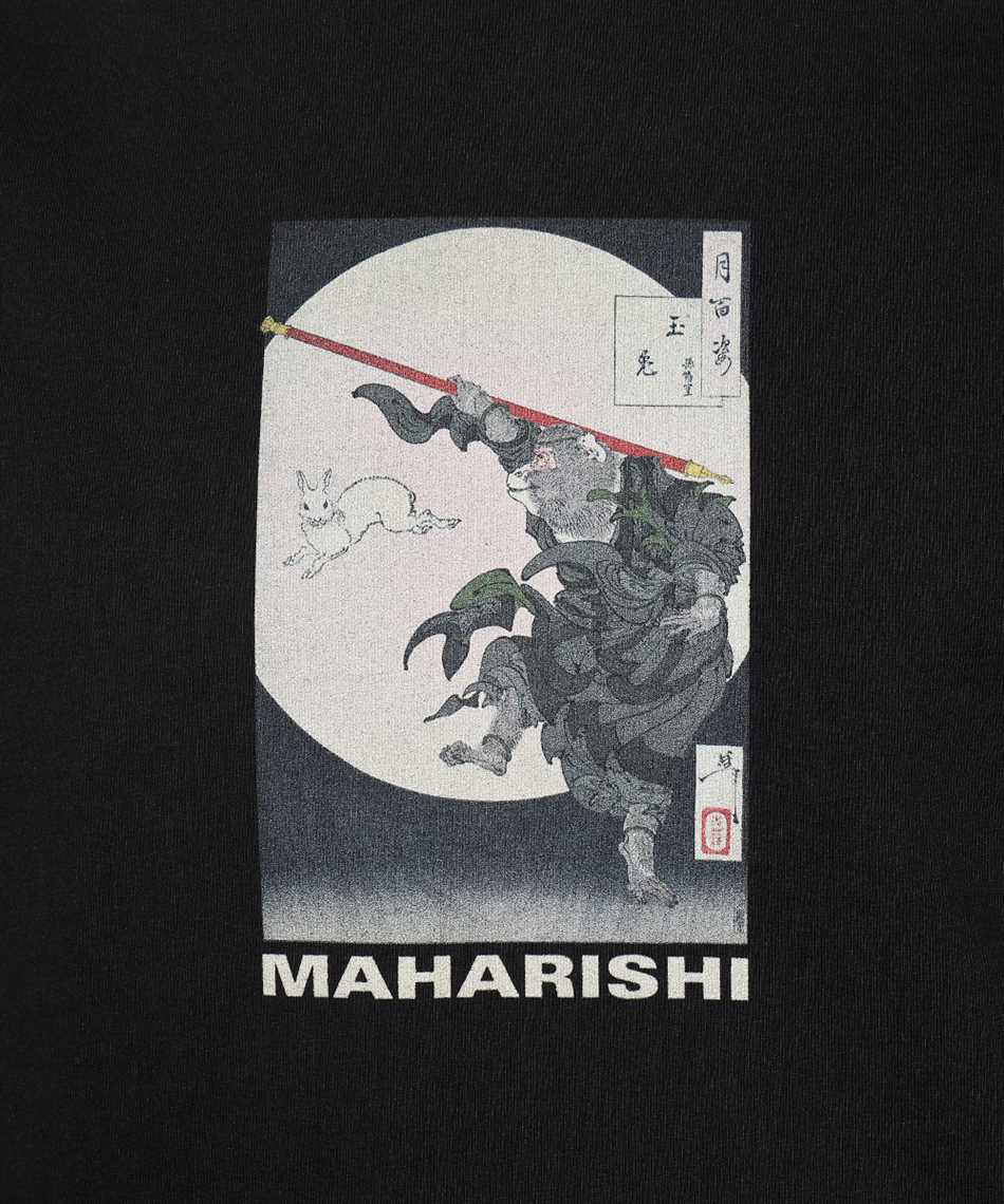 Maharishi Printed Cotton T-shirt In Black