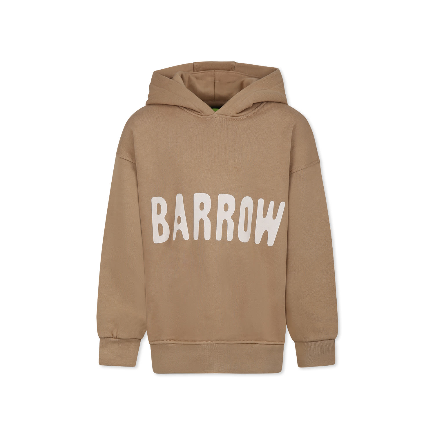 Barrow Beige Sweatshirt For Kids With Smiley In Beige
