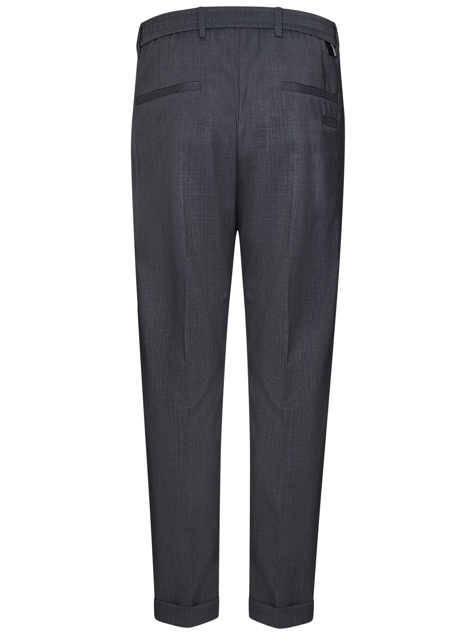 Shop Low Brand Riviera Elastic Trousers In Grey