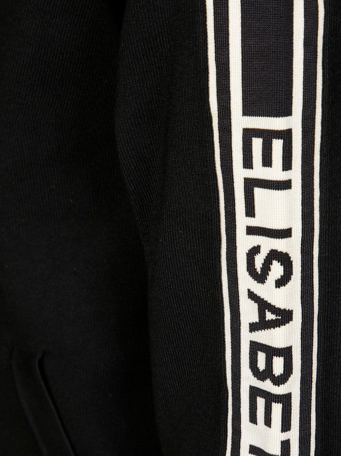 Shop Elisabetta Franchi Zip-up High Neck Cardigan In Nero