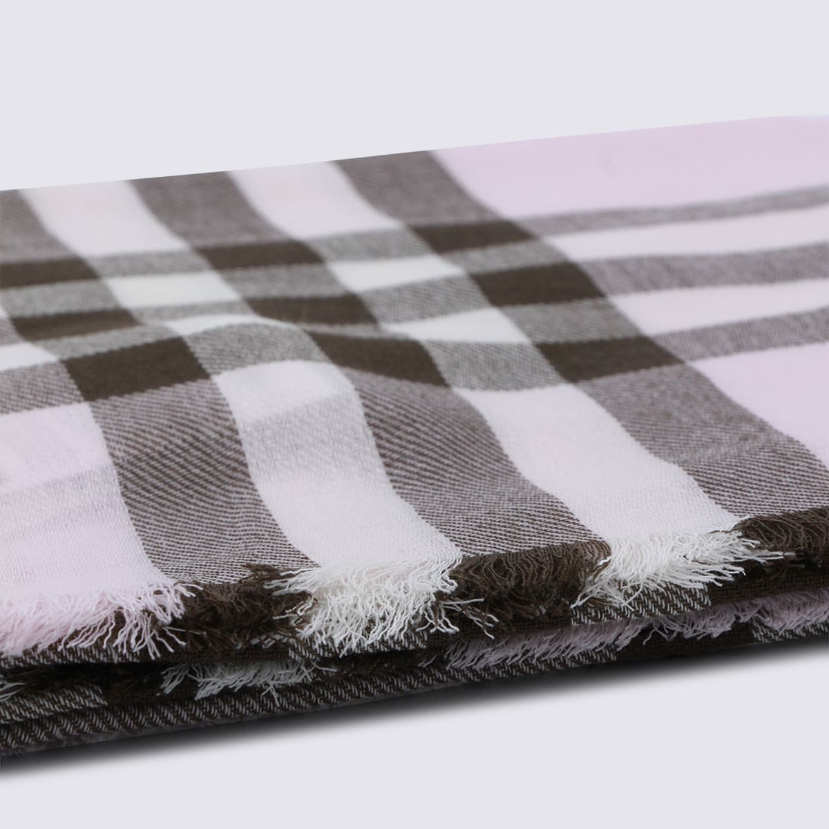 Burberry Light Pink Wool Scarf In Purple