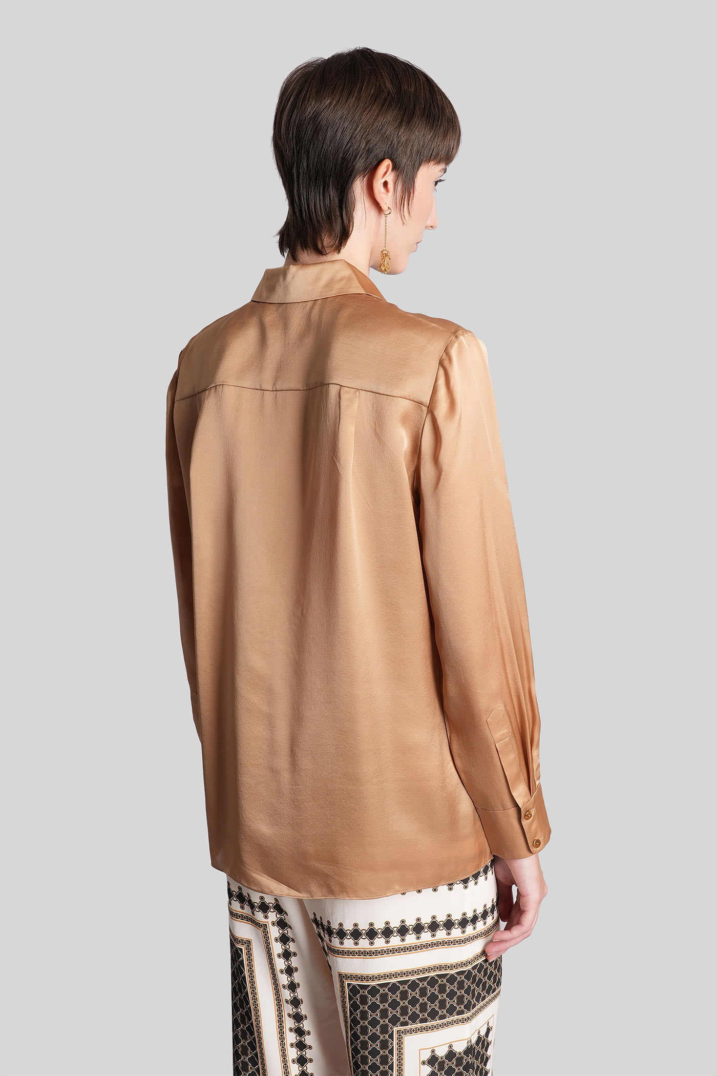 Zimmermann Shirt In Camel Silk In Brown