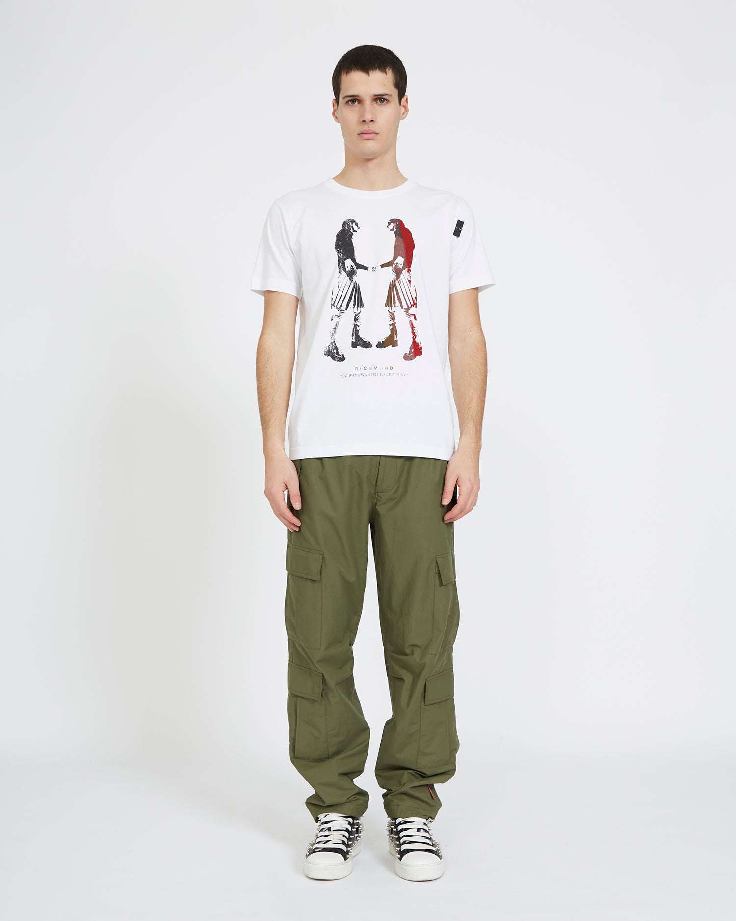Shop John Richmond Trousers With Front Pockets In Verde