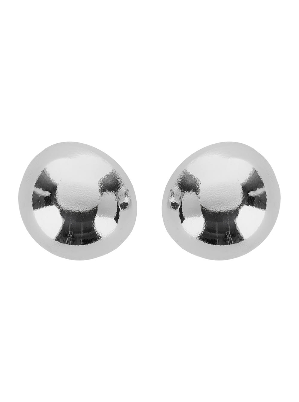 Silvia Gnecchi Sade Metallic Earings With Rear Closure And Circular Shape In Brass Woman In Gray