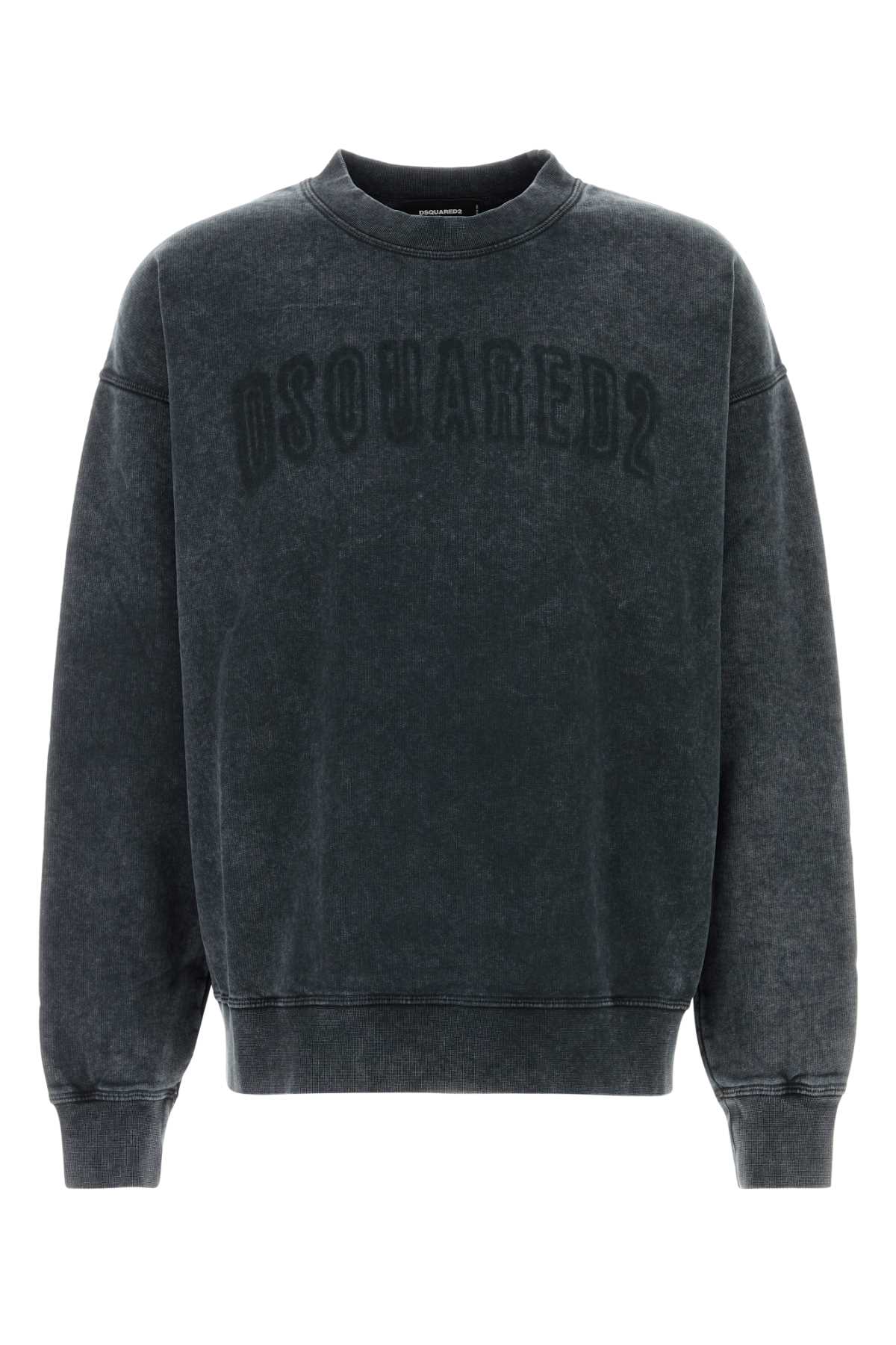 Dsquared2 Graphite Cotton Sweatshirt In Gray