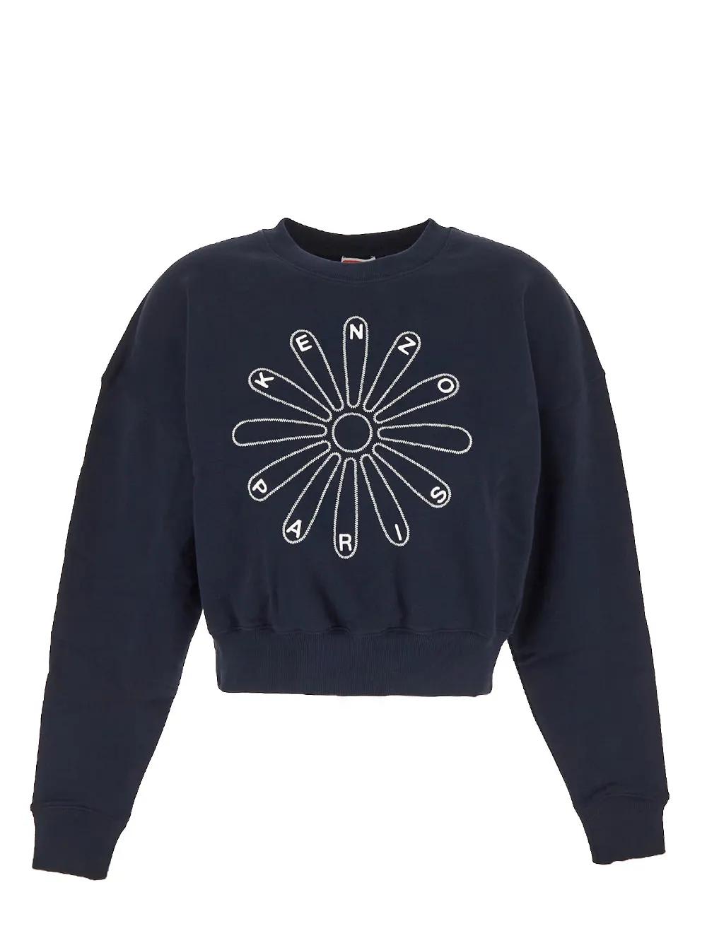 Shop Kenzo Logo Sweatshirt  In Blue